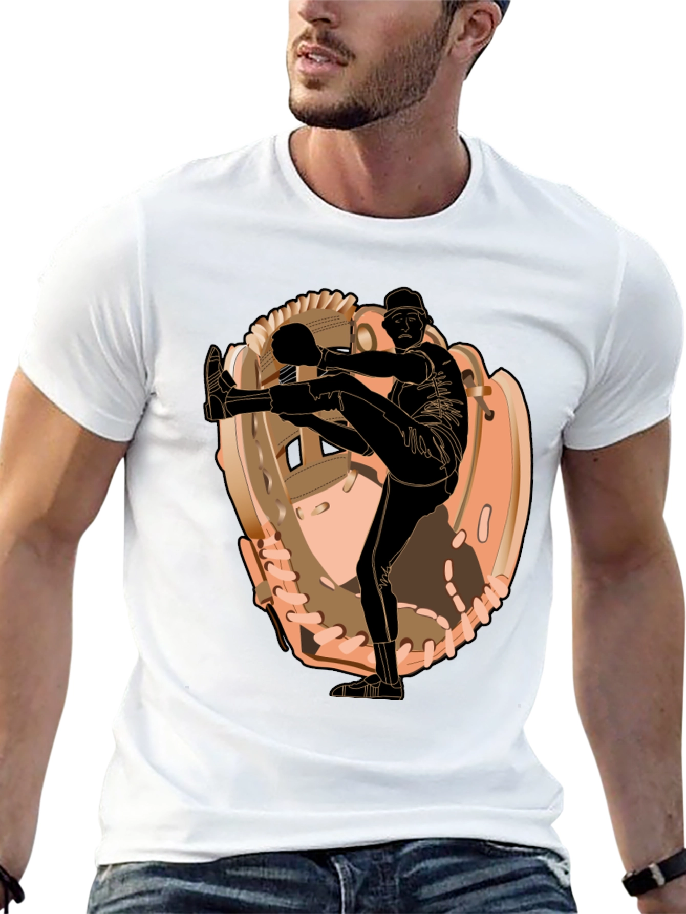 Baseball Pitcher Graphic T-Shirt