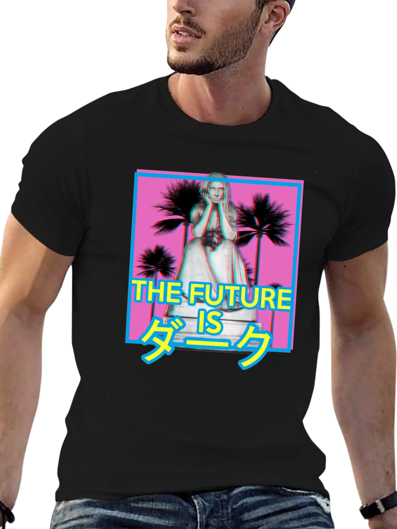 The Future is Dark Graphic Tee - Black