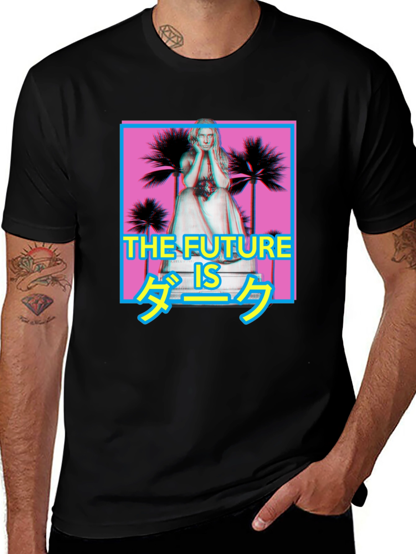 The Future is Dark Graphic Tee - Black