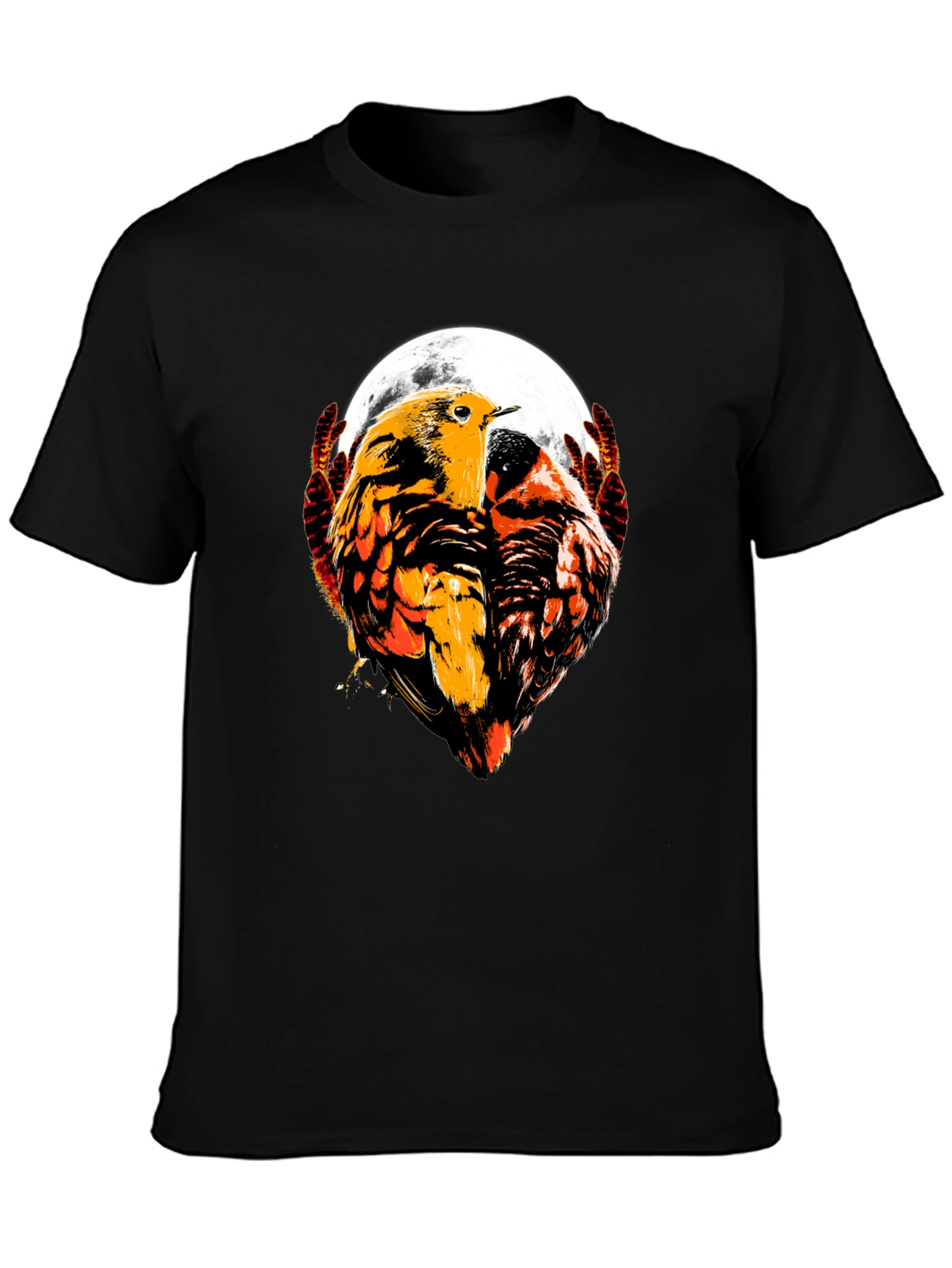 Bird Graphic Black T-Shirt