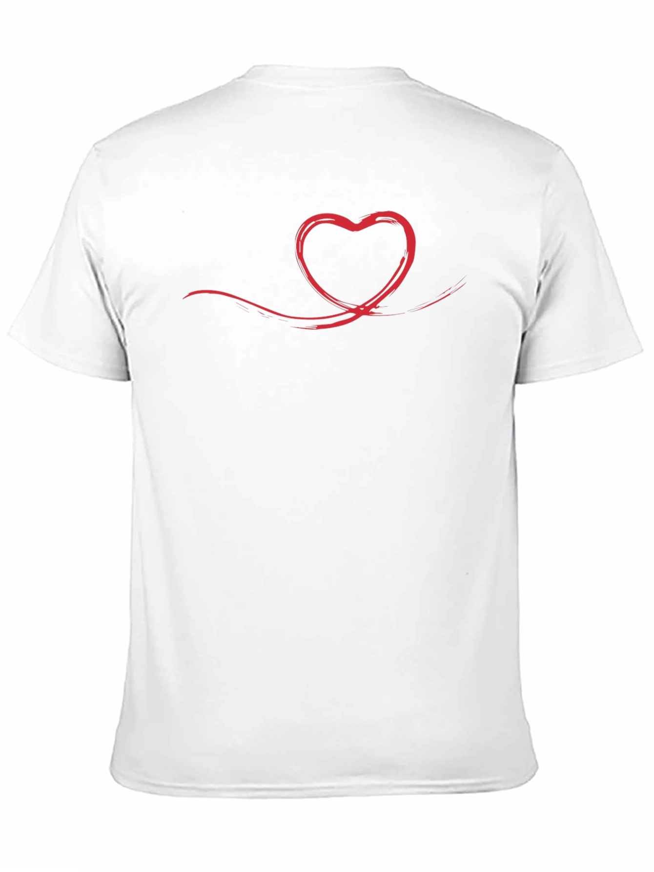 Red Heart Graphic Black T-Shirt