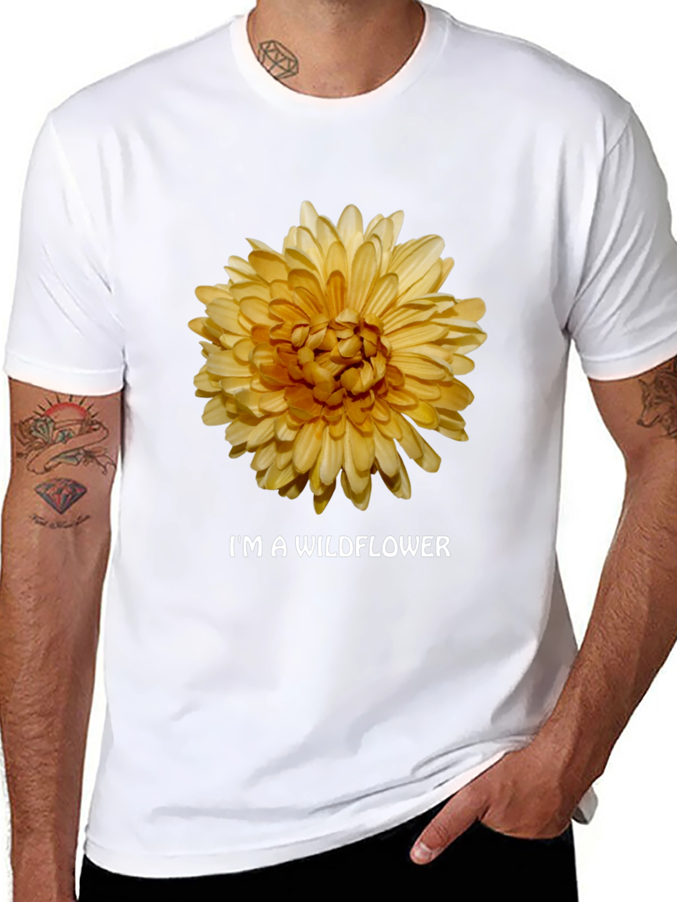 Wildflower Graphic Tee - Floral Design