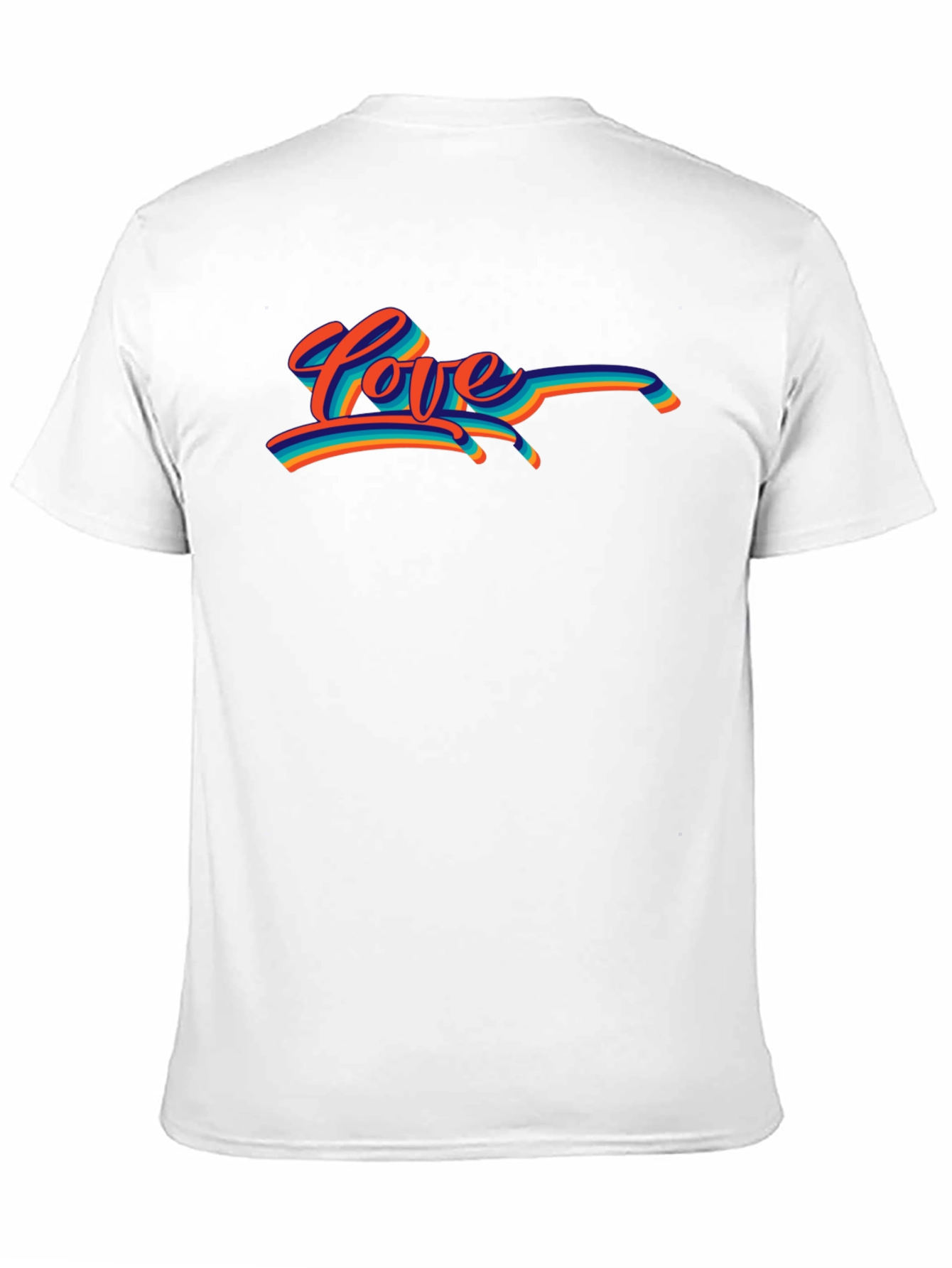 Retro Love T-Shirt - Black Crew Neck
