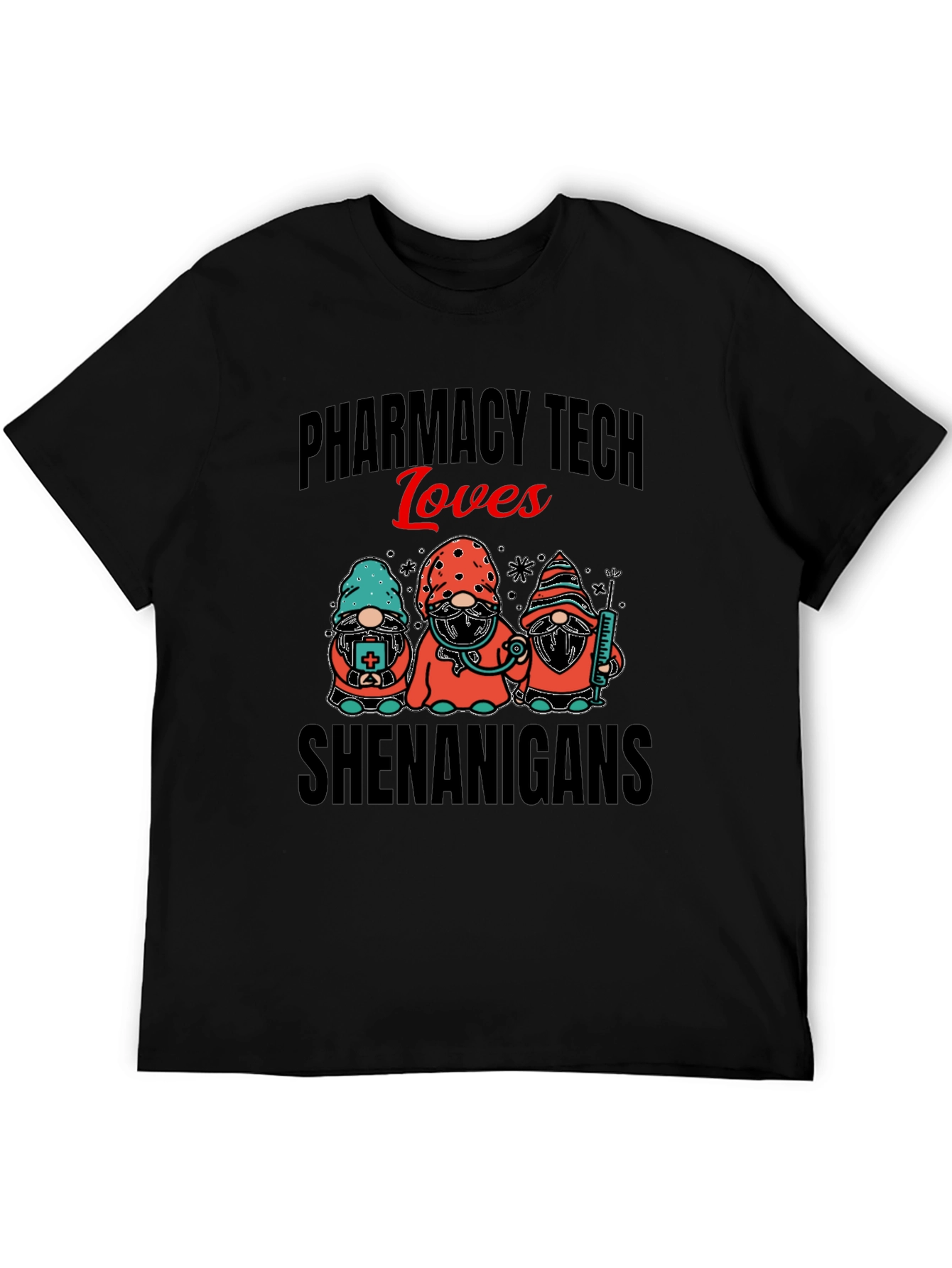 Pharmacy Tech Loves Shenanigans Graphic T-Shirt