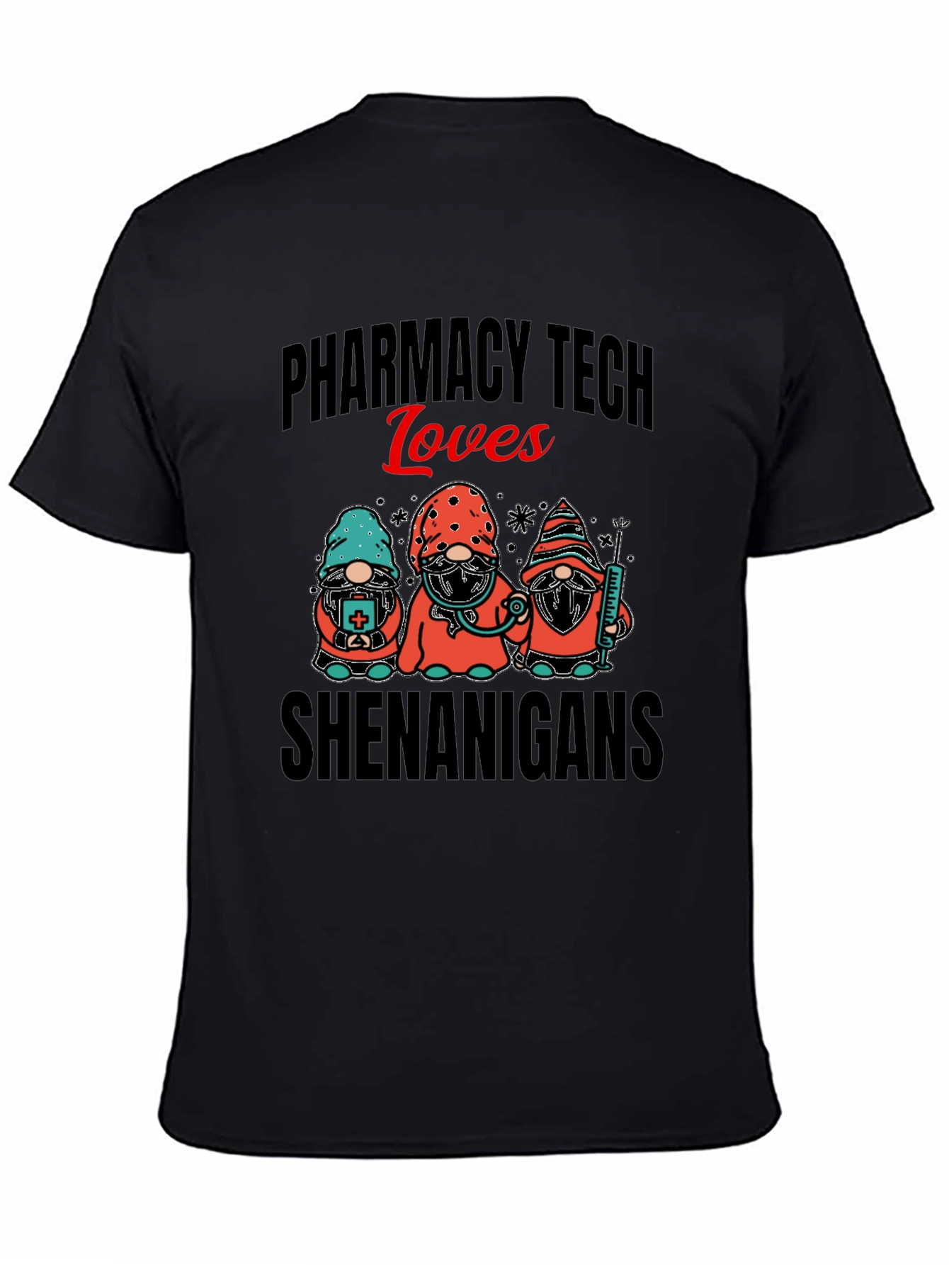 Pharmacy Tech Loves Shenanigans Graphic T-Shirt