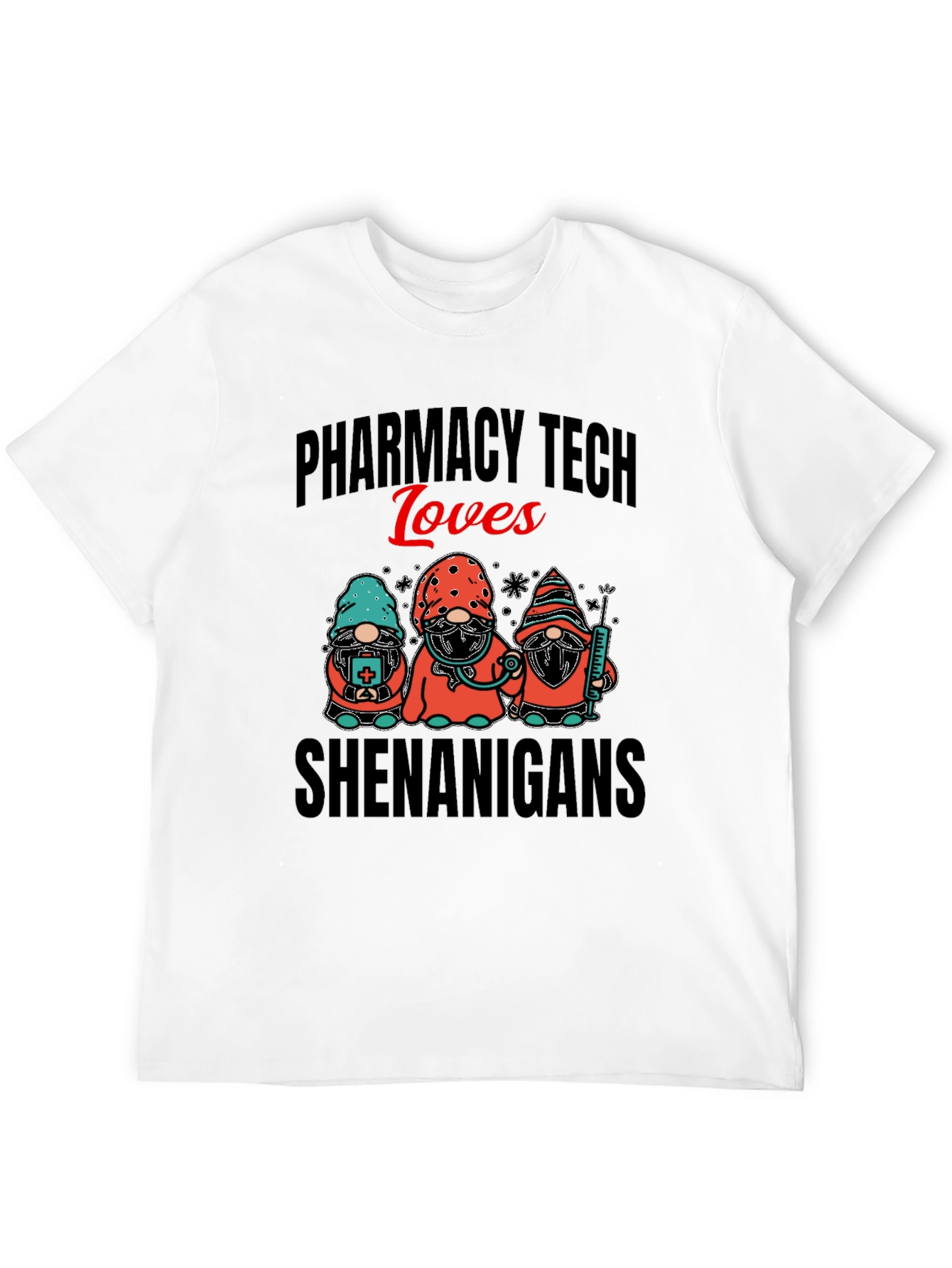 Pharmacy Tech Loves Shenanigans Graphic T-Shirt