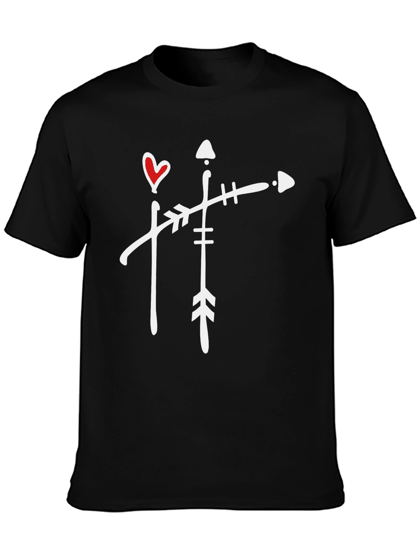 Arrow Heart Graphic Tee - Trendy Casual Style