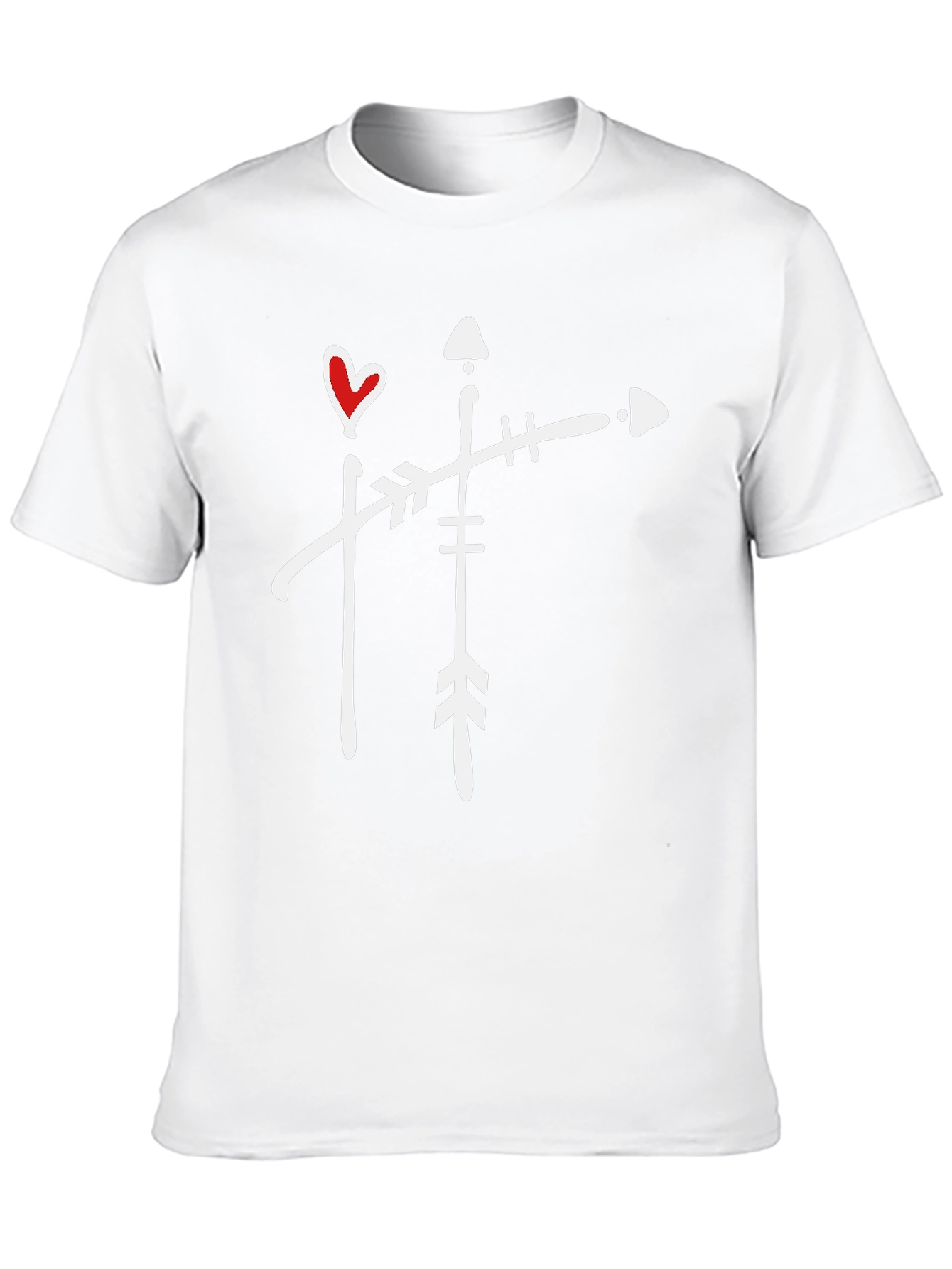 Arrow Heart Graphic Tee - Trendy Casual Style