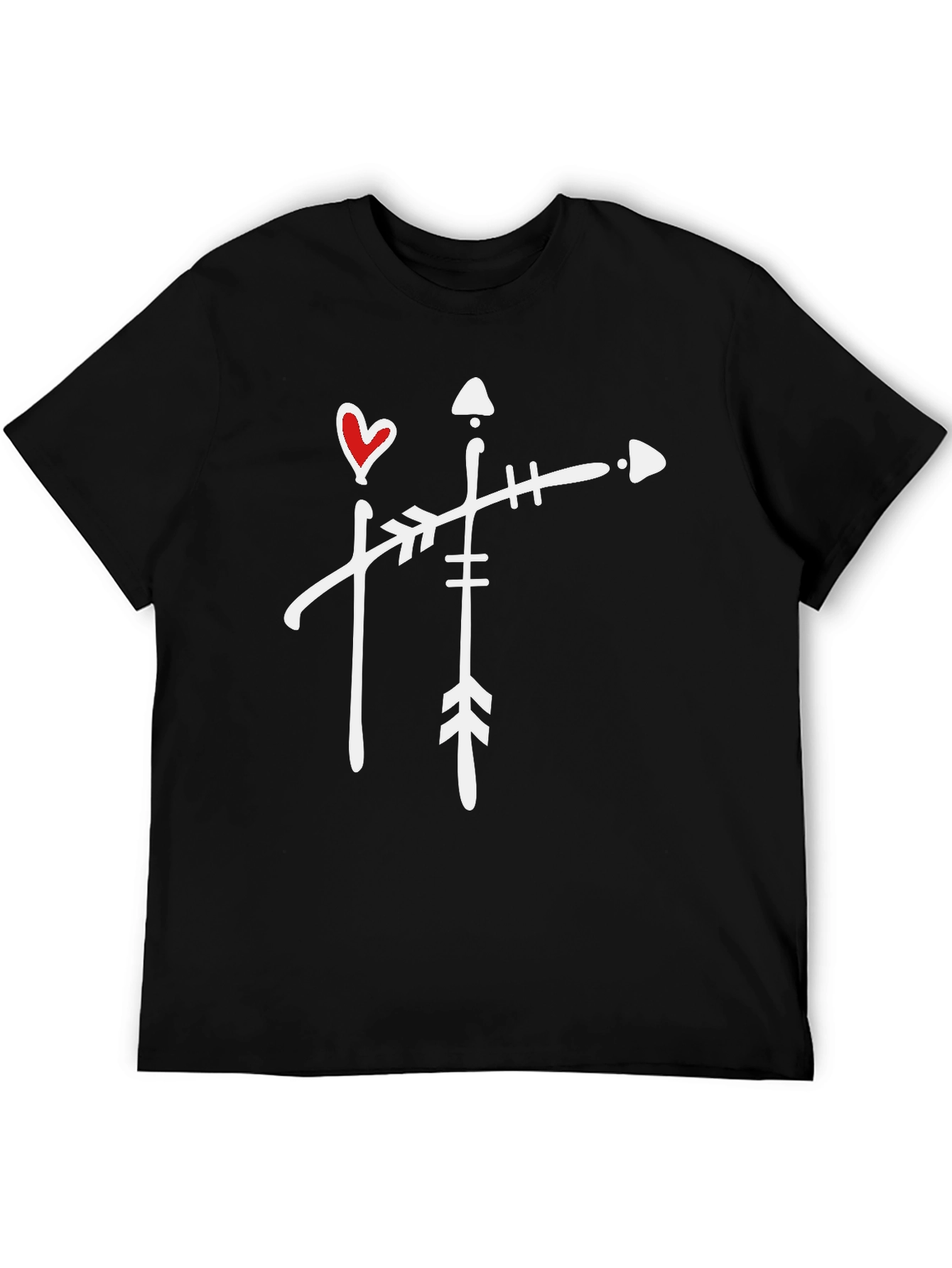 Arrow Heart Graphic Tee - Trendy Casual Style