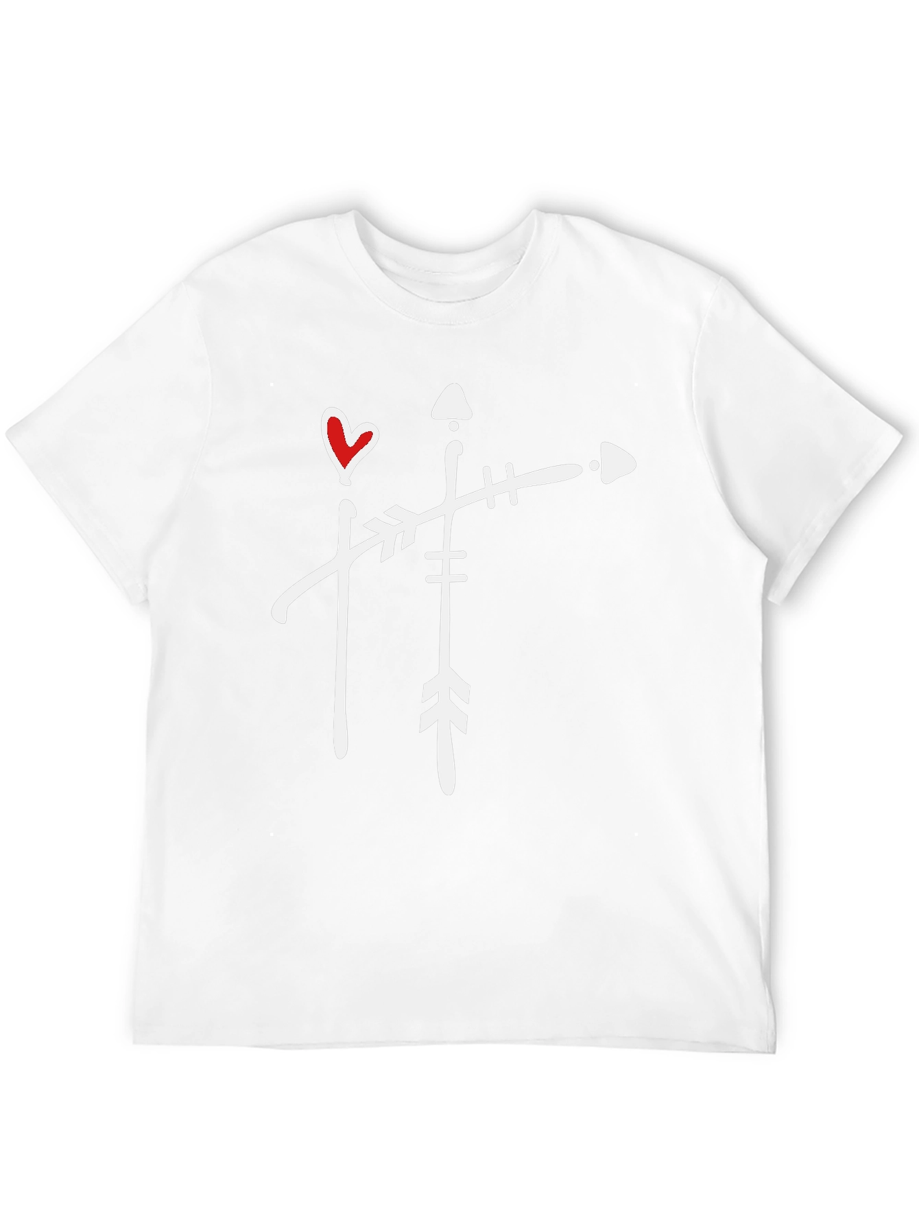 Arrow Heart Graphic Tee - Trendy Casual Style