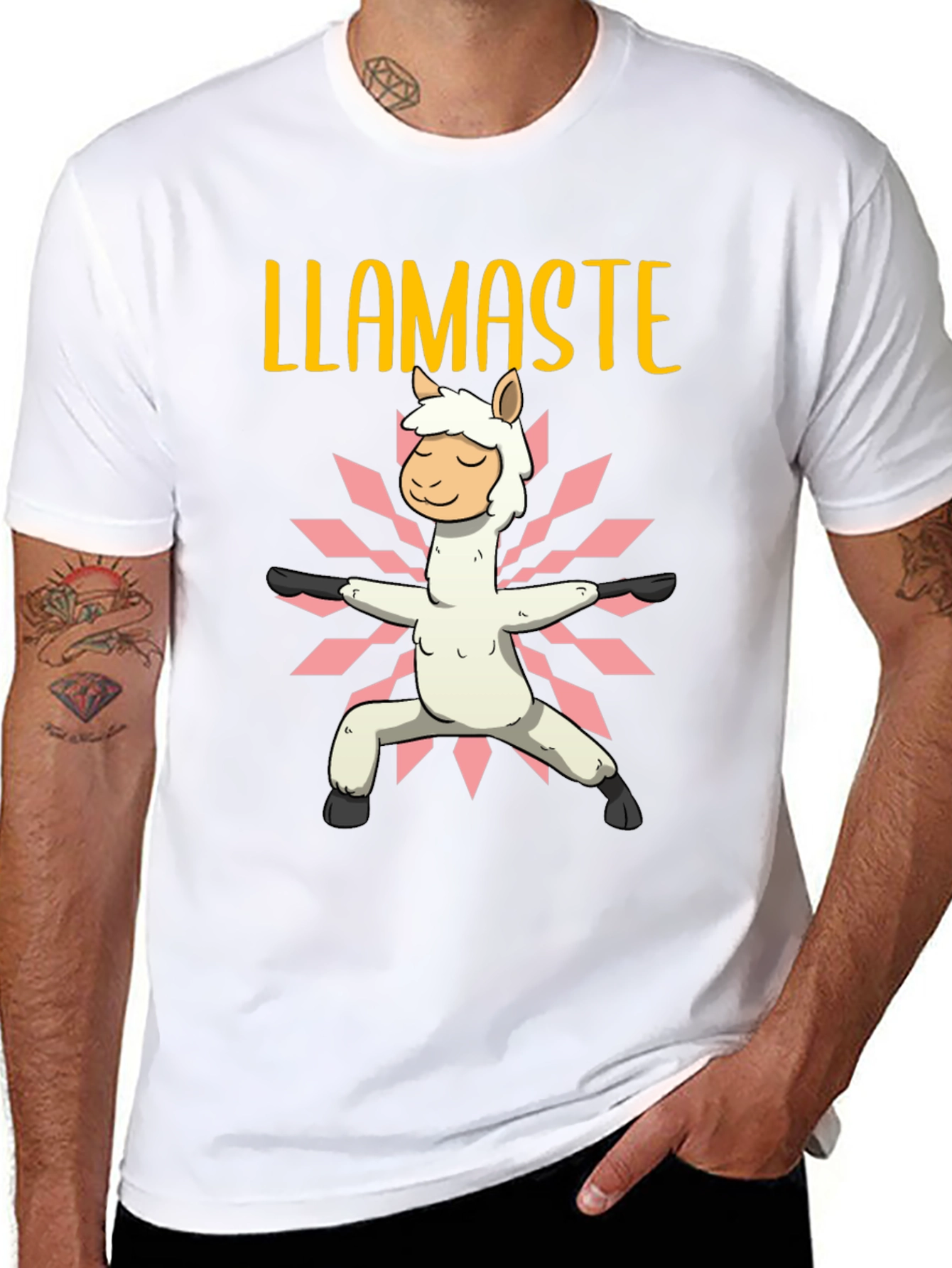 Llamaste Yoga T-Shirt - Black Cotton Graphic Tee
