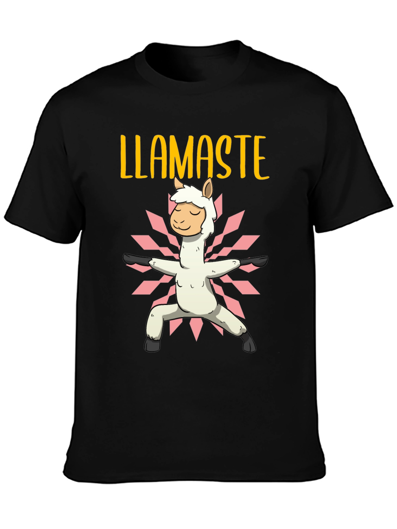 Llamaste Yoga T-Shirt - Black Cotton Graphic Tee