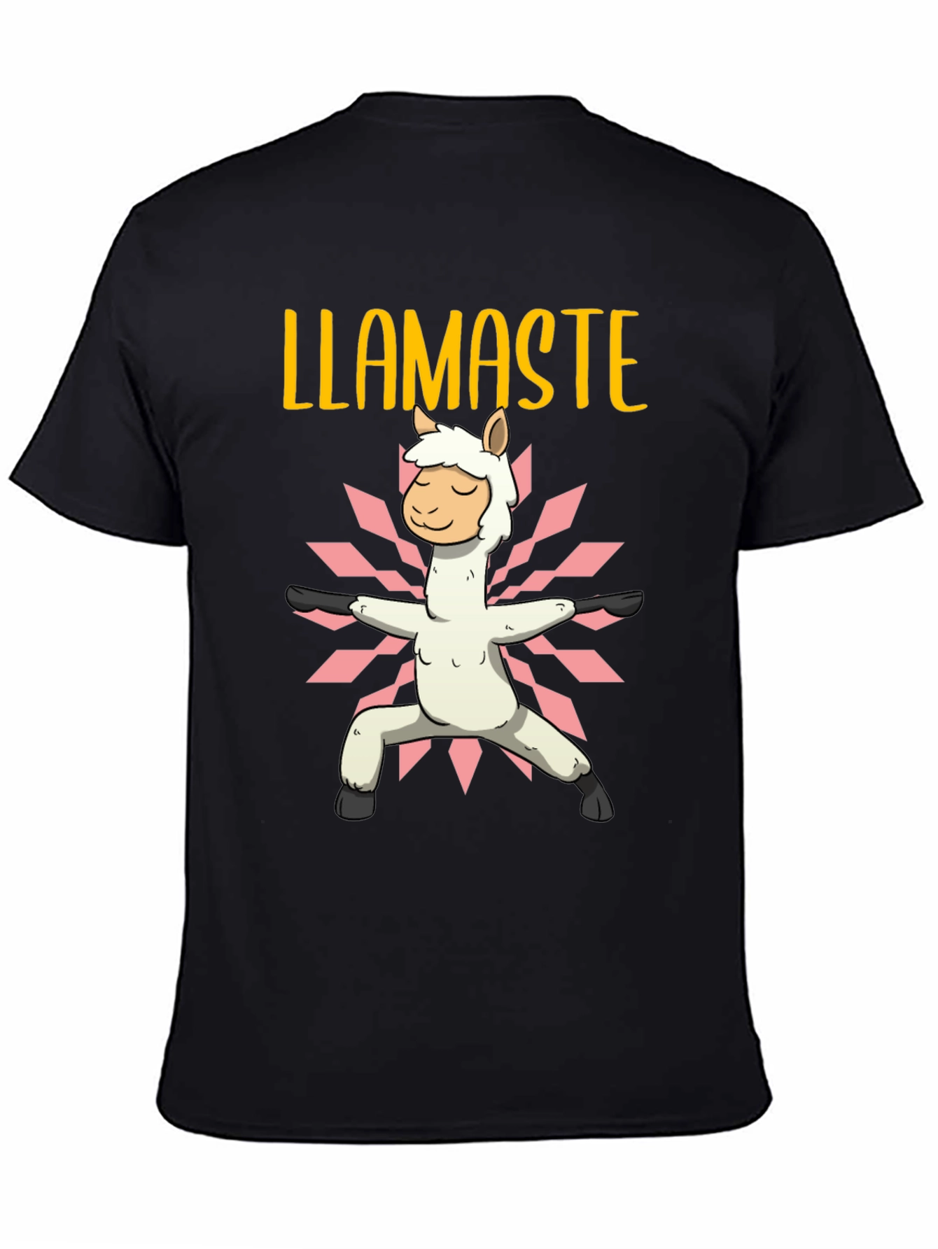 Llamaste Yoga T-Shirt - Black Cotton Graphic Tee