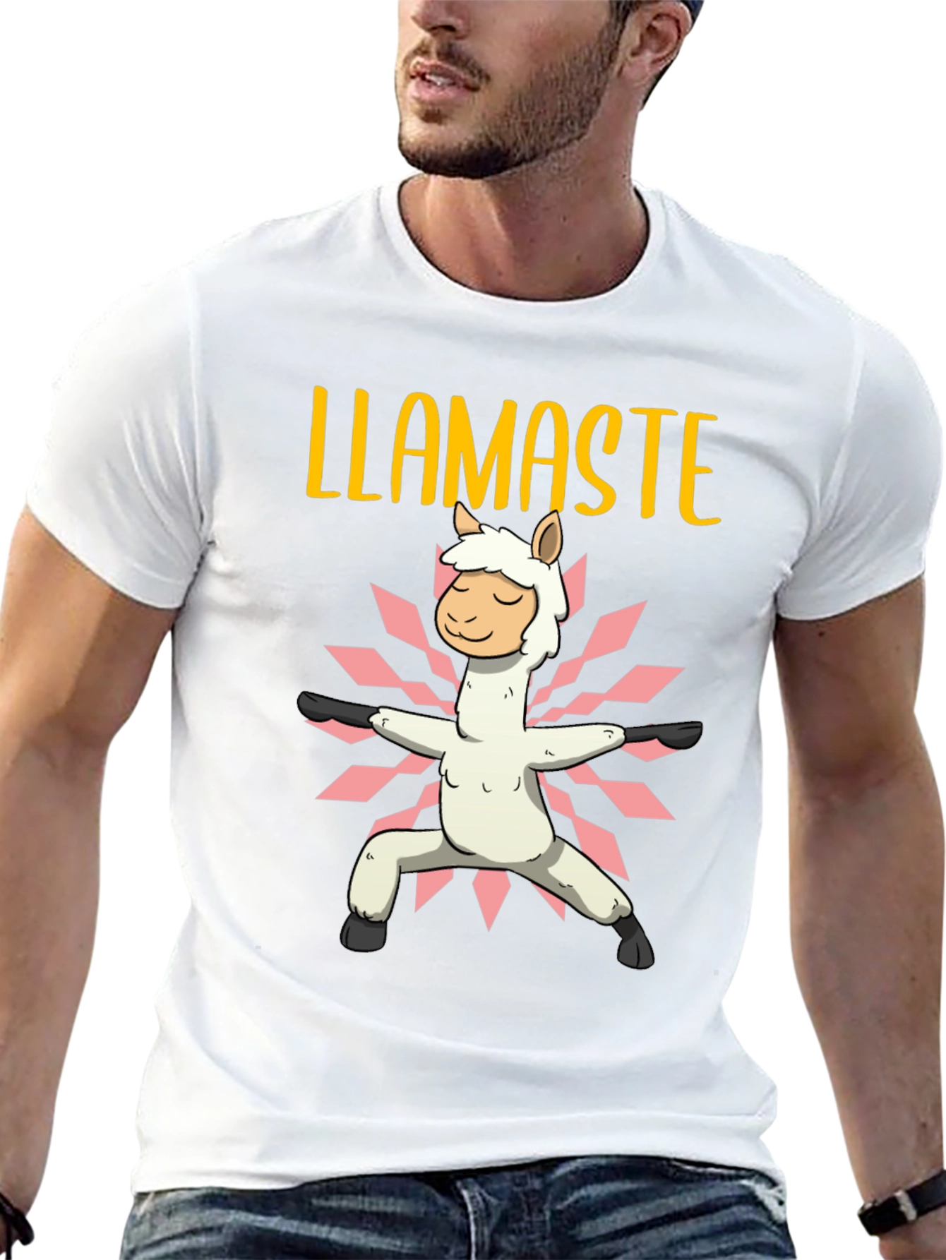 Llamaste Yoga T-Shirt - Black Cotton Graphic Tee