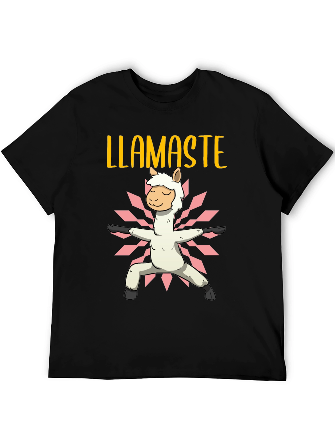 Llamaste Yoga T-Shirt - Black Cotton Graphic Tee
