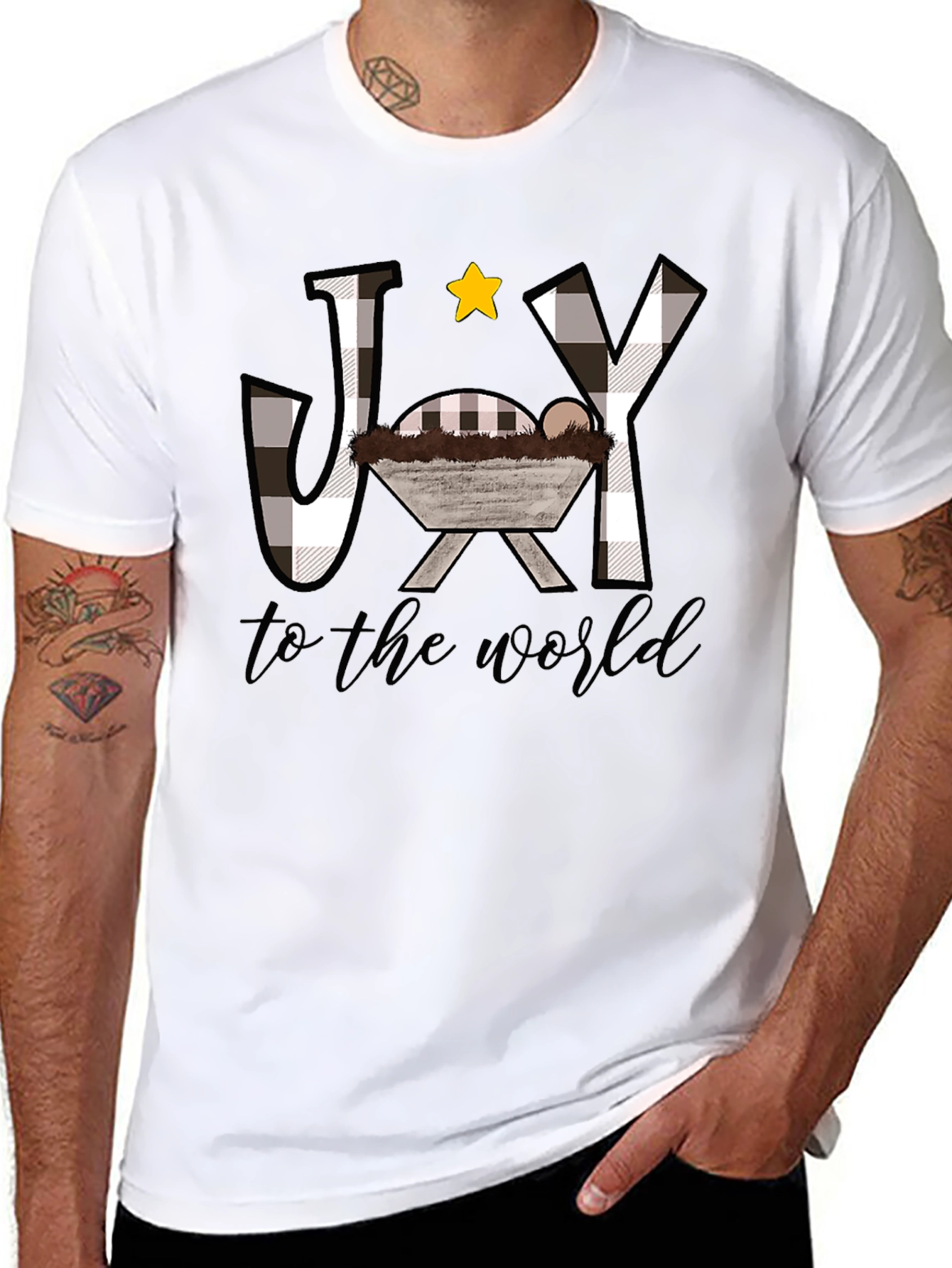 Joy to the World Christmas Graphic T-Shirt