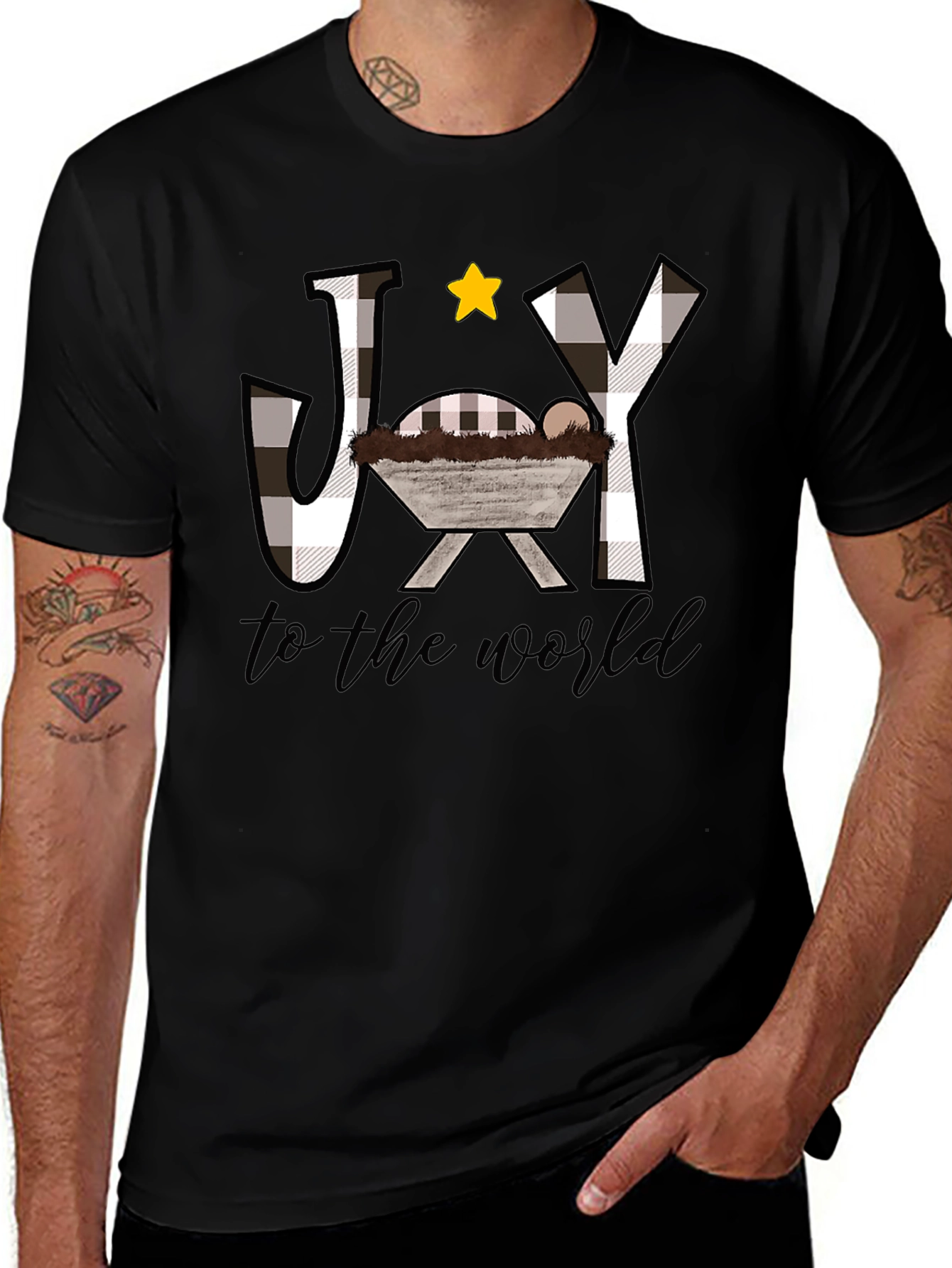 Joy to the World Christmas Graphic T-Shirt