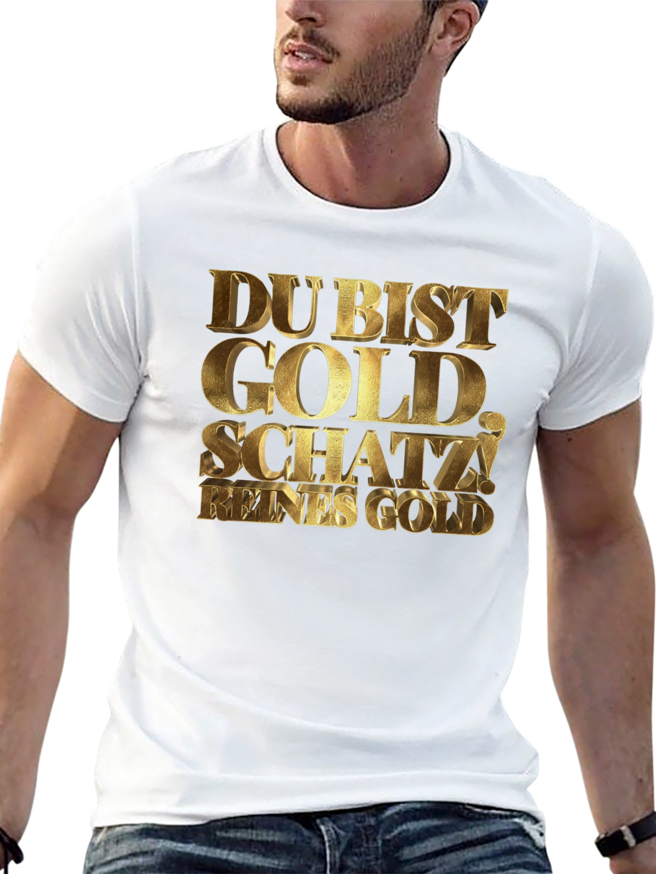 Du Bist Gold Schatz! Black Graphic Tee