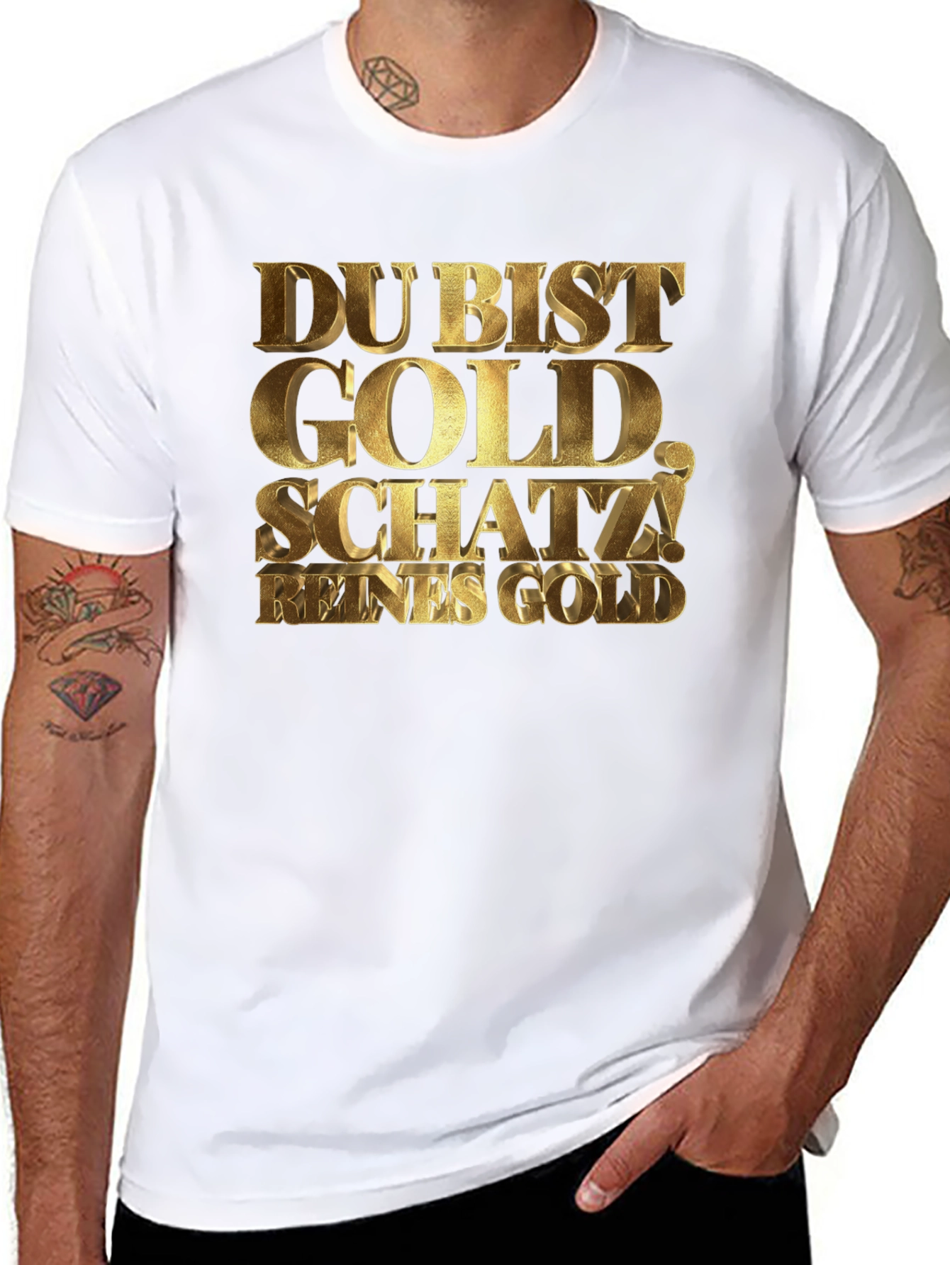 Du Bist Gold Schatz! Black Graphic Tee