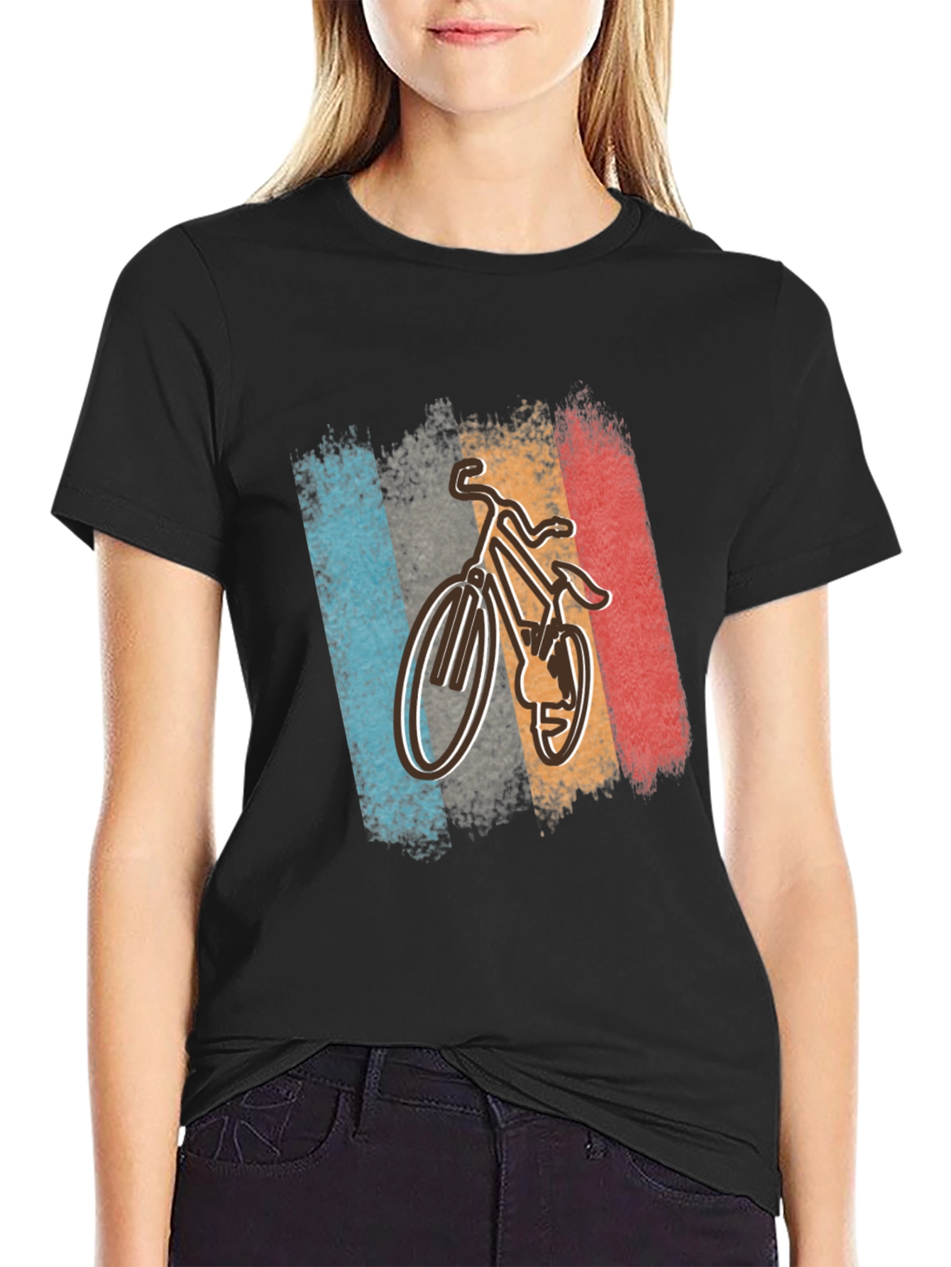 Retro Bicycle Graphic Tee - Classic Style