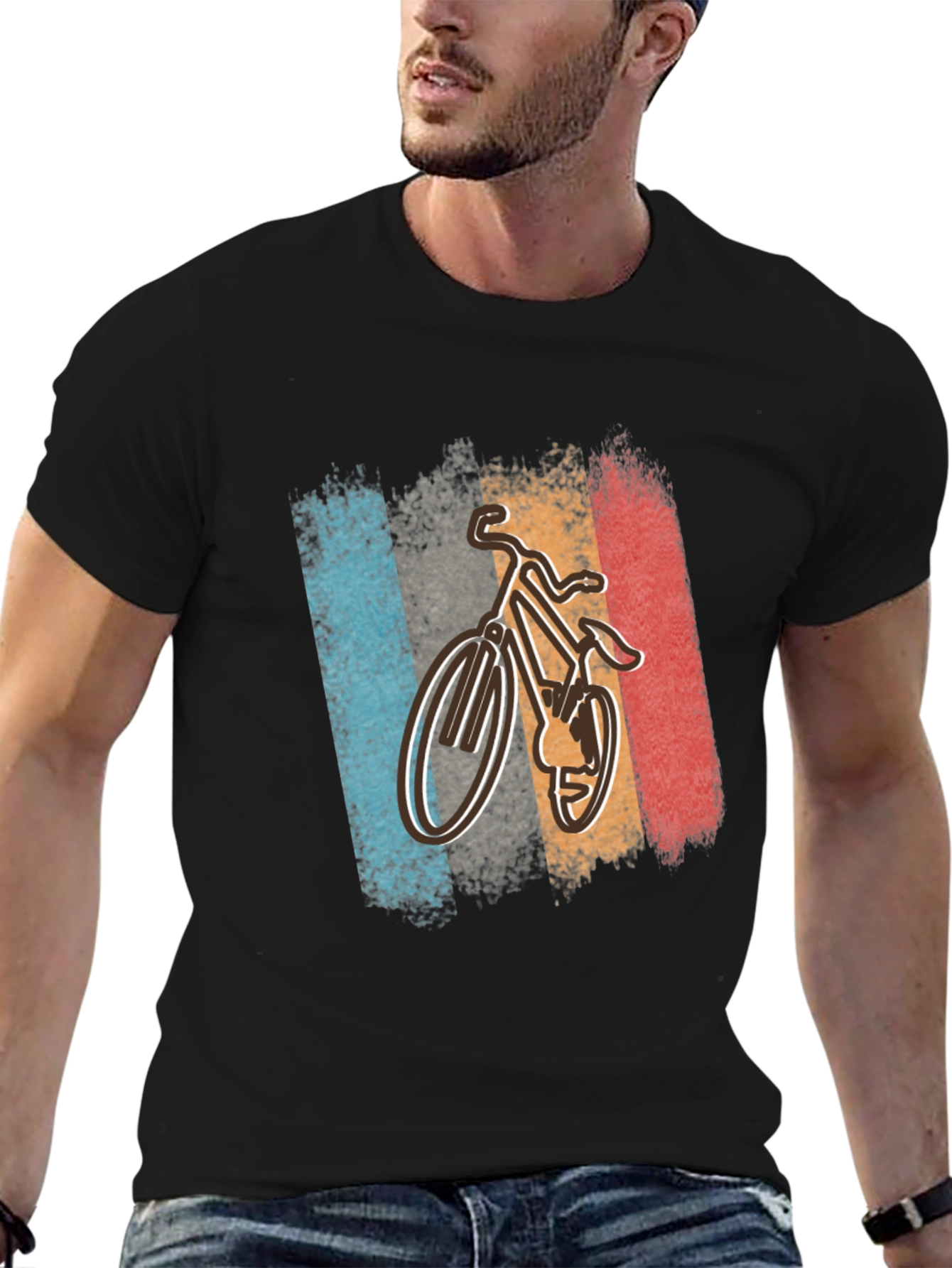 Retro Bicycle Graphic Tee - Classic Style