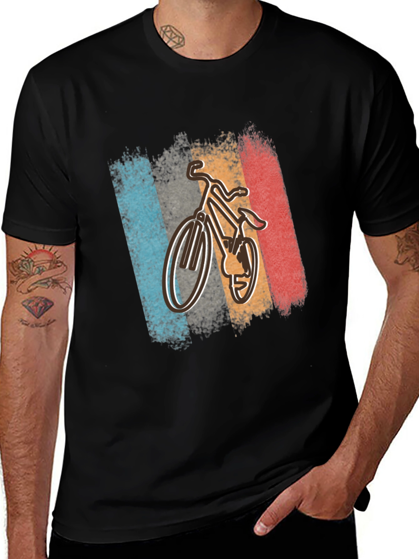 Retro Bicycle Graphic Tee - Classic Style