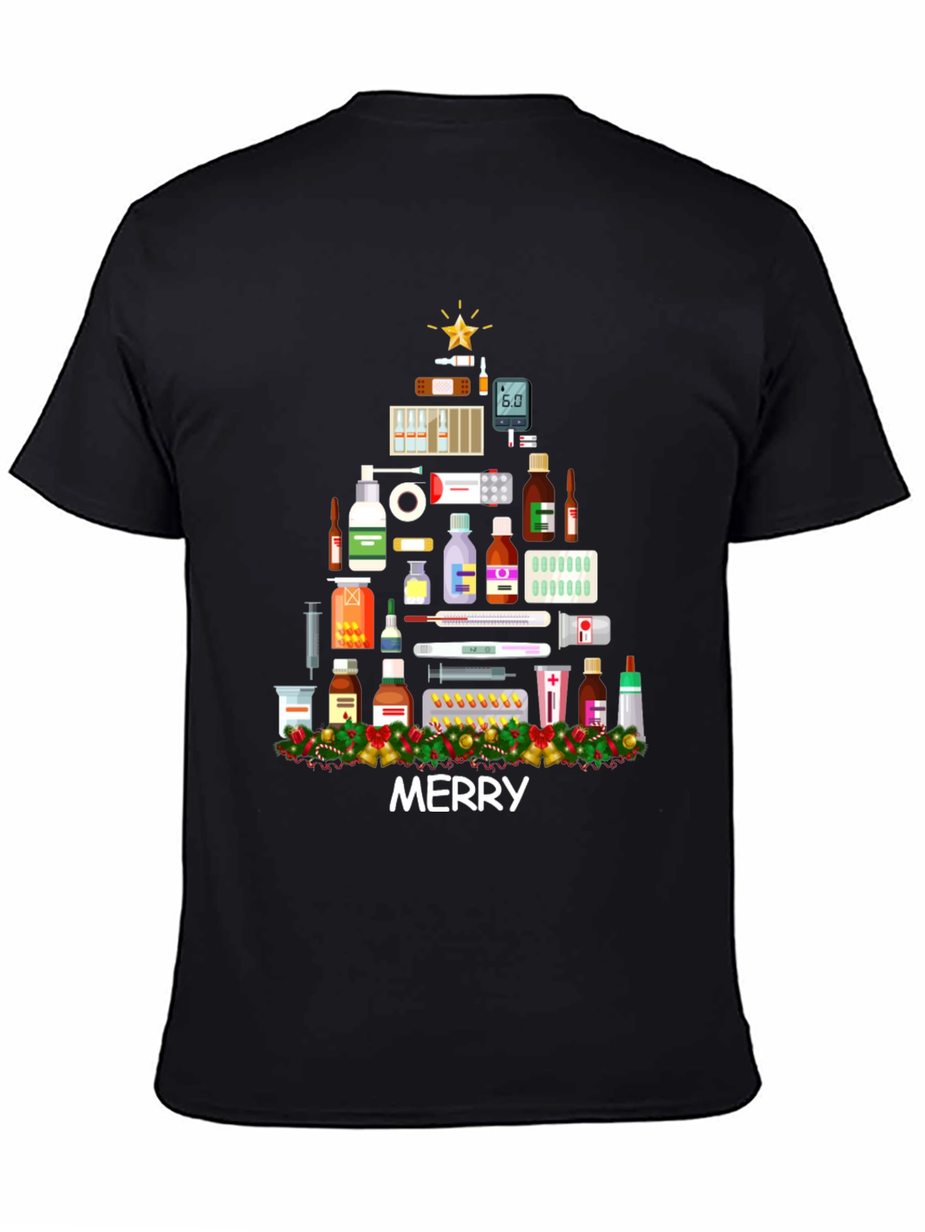 Merry Christmas Medical Theme T-Shirt