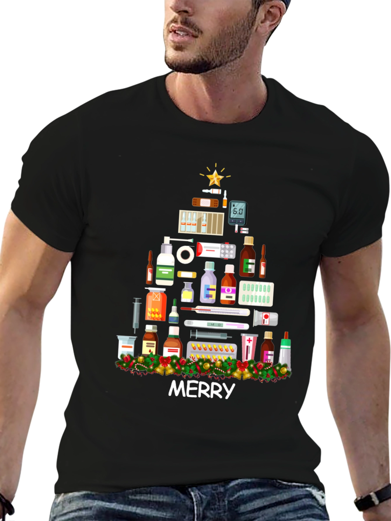 Merry Christmas Medical Theme T-Shirt