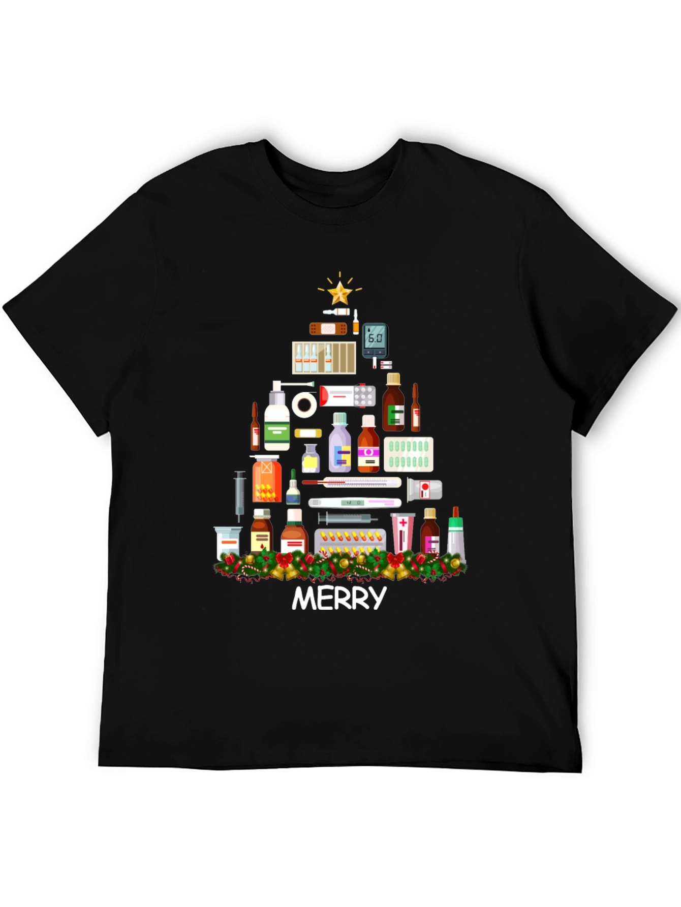 Merry Christmas Medical Theme T-Shirt