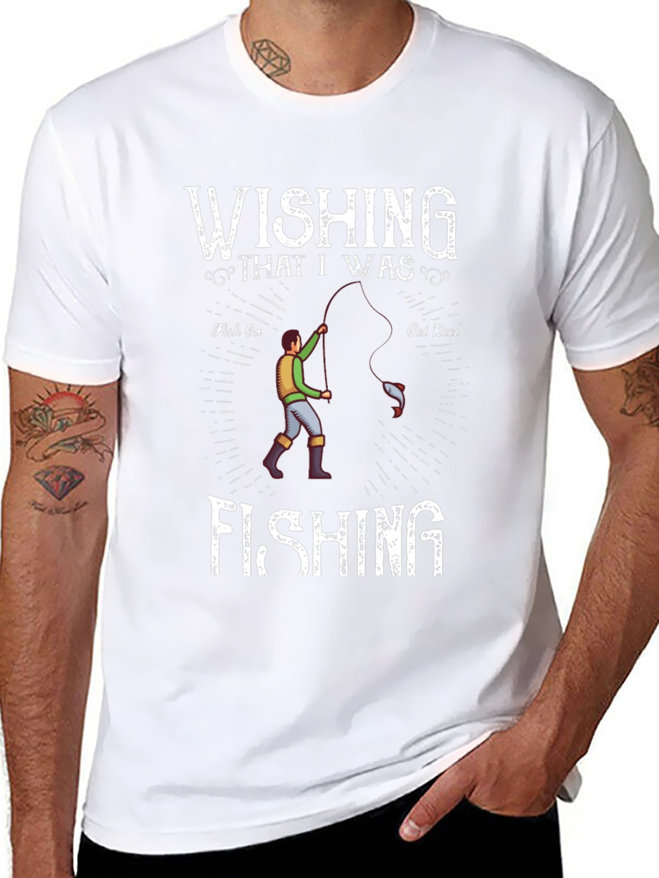 Wishing I Was Fishing T-Shirt