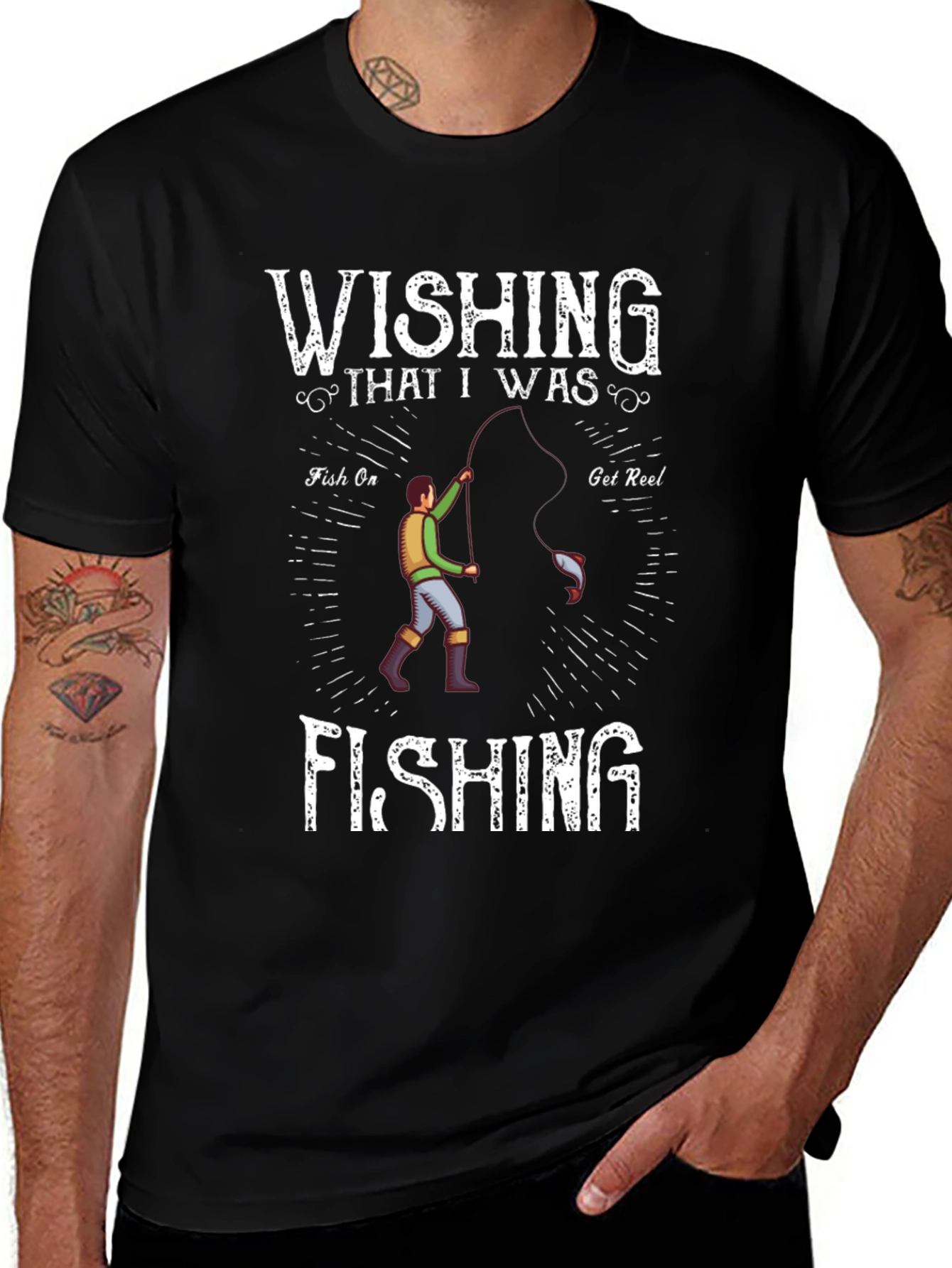 Wishing I Was Fishing T-Shirt