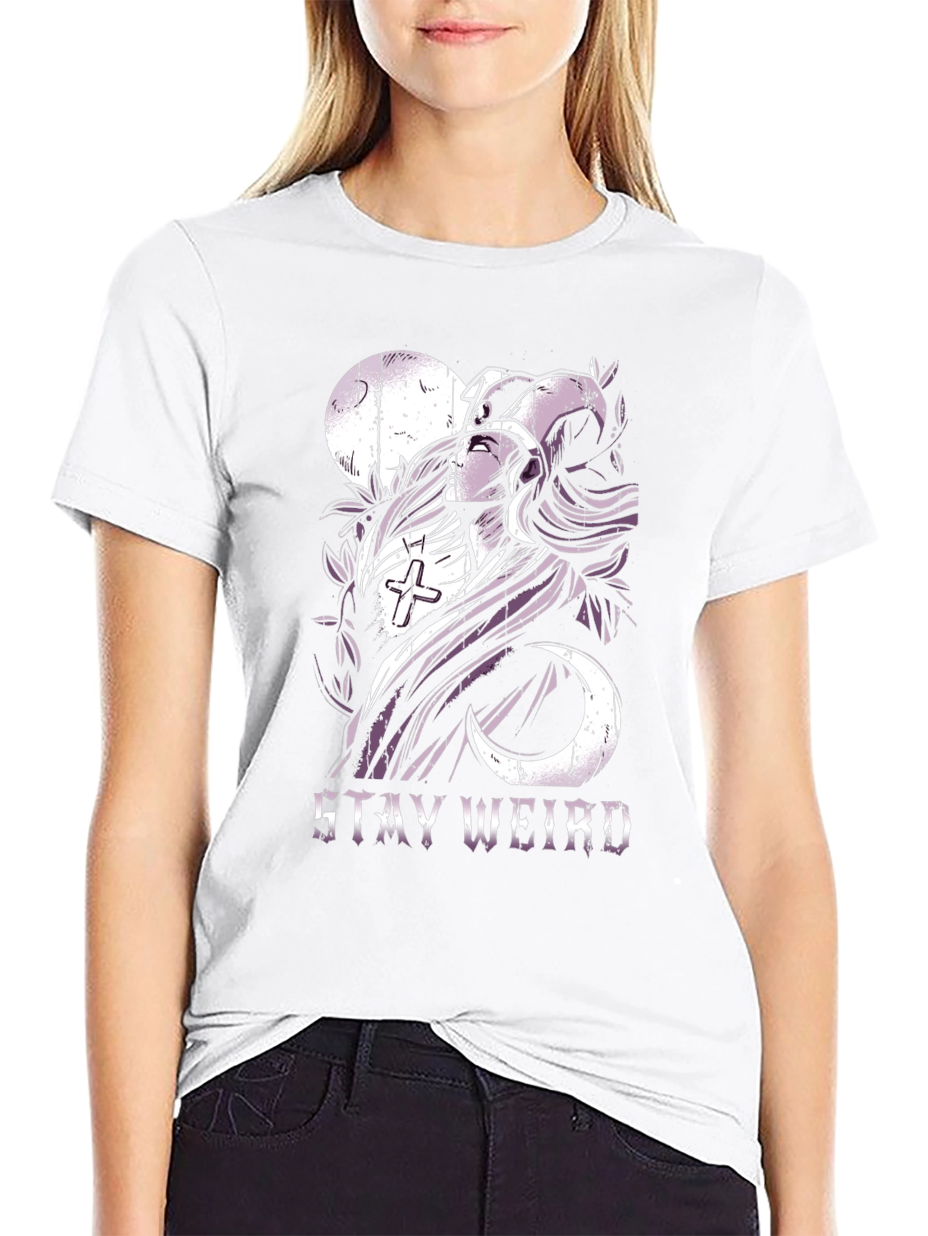 Stay Weird Graphic Tee - Black