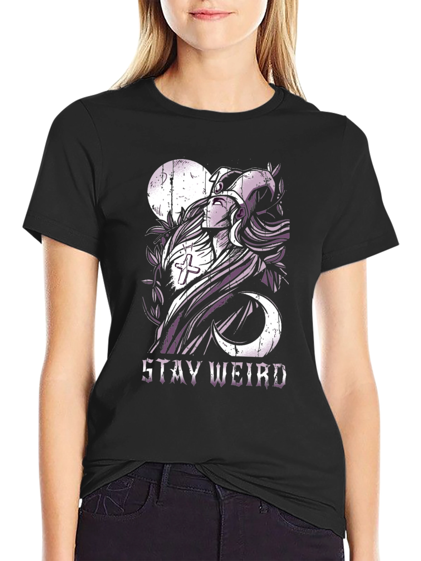 Stay Weird Graphic Tee - Black