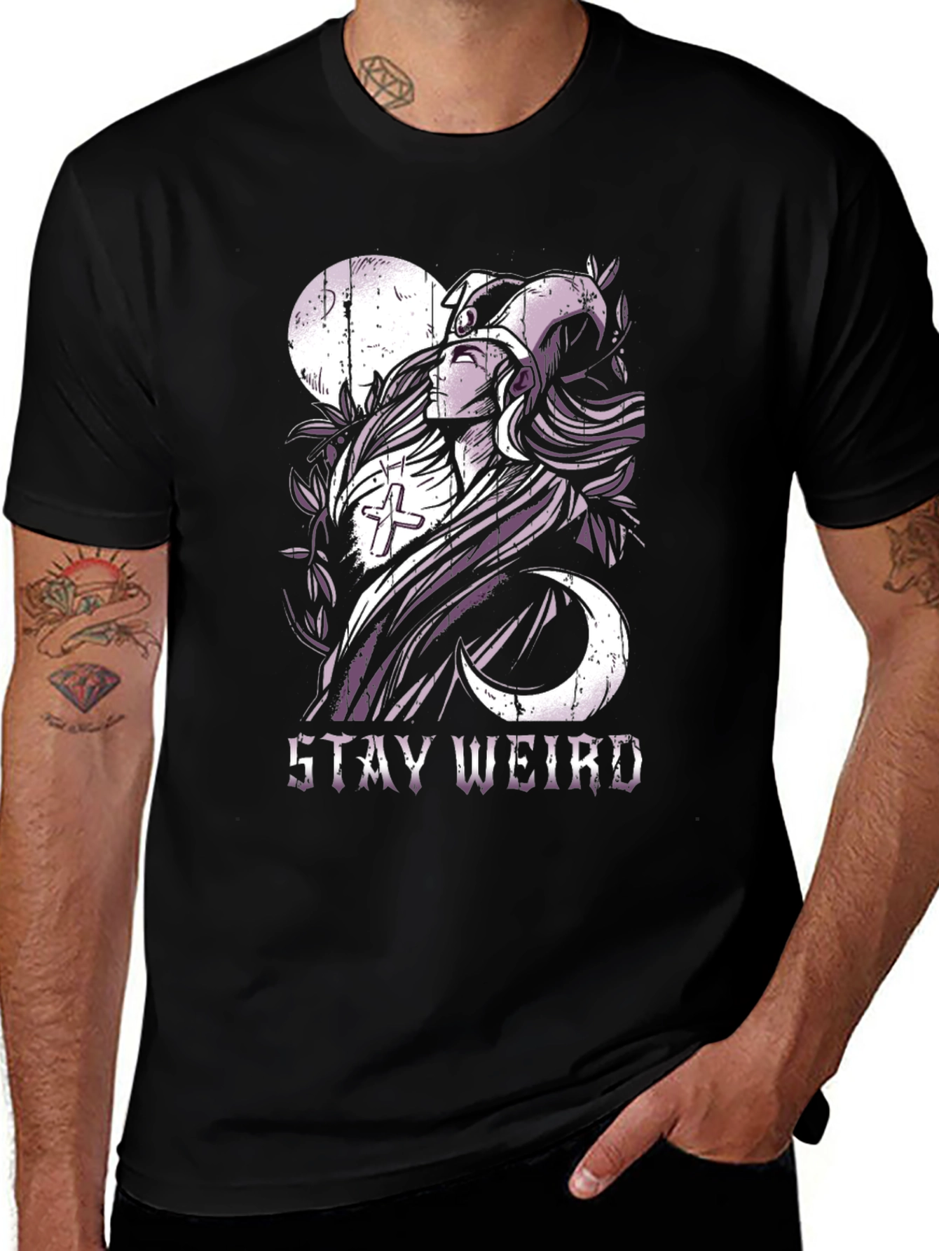 Stay Weird Graphic Tee - Black