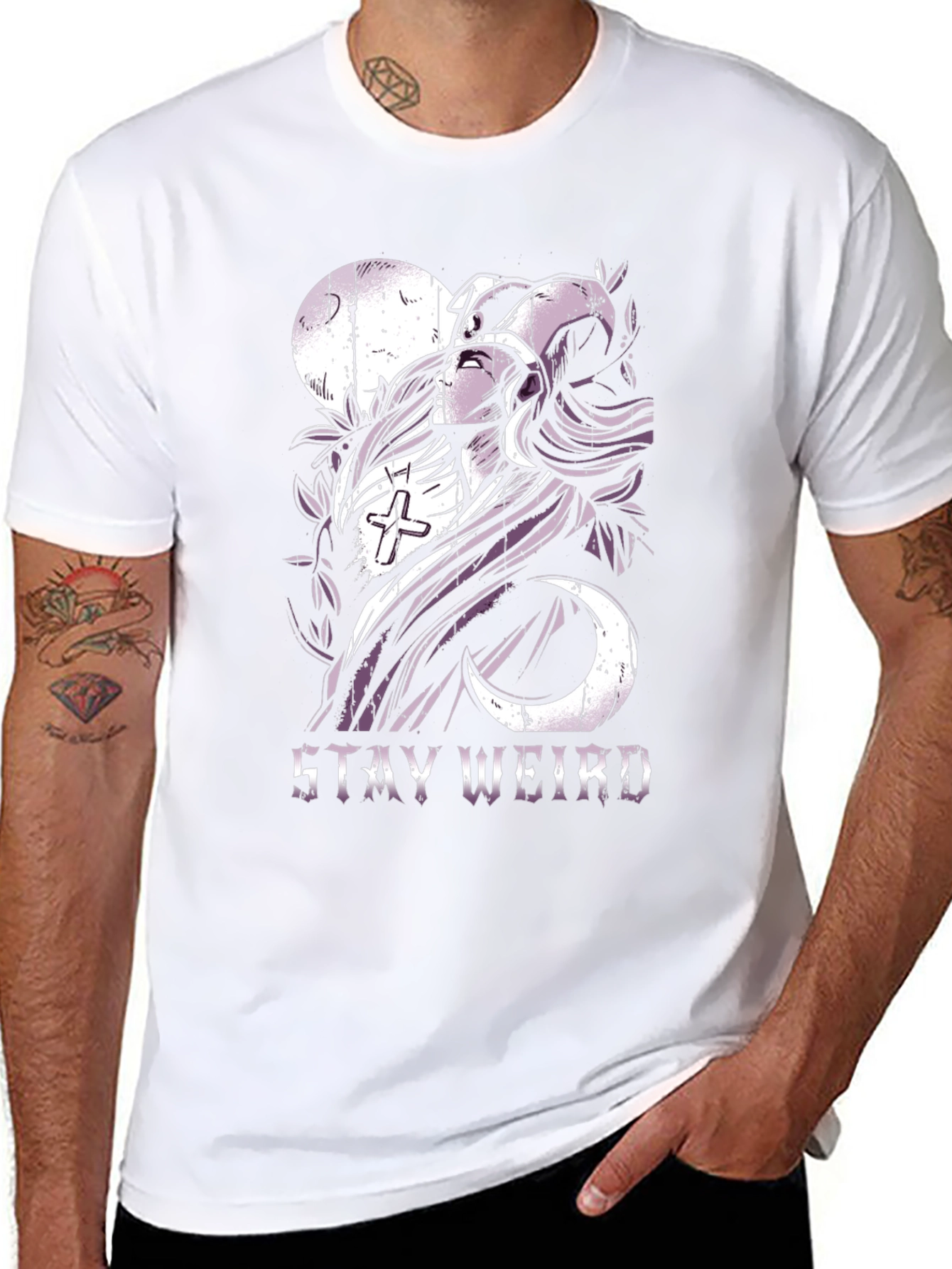 Stay Weird Graphic Tee - Black