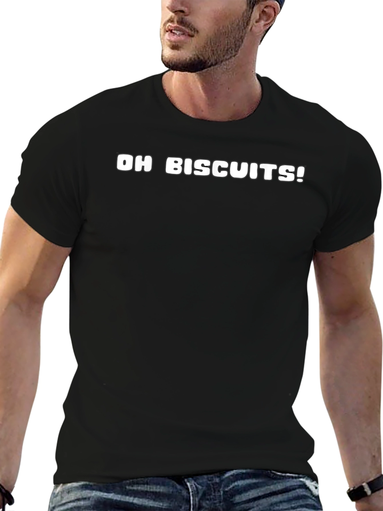 Oh Biscuits! Graphic Tee - Mens Black T-Shirt