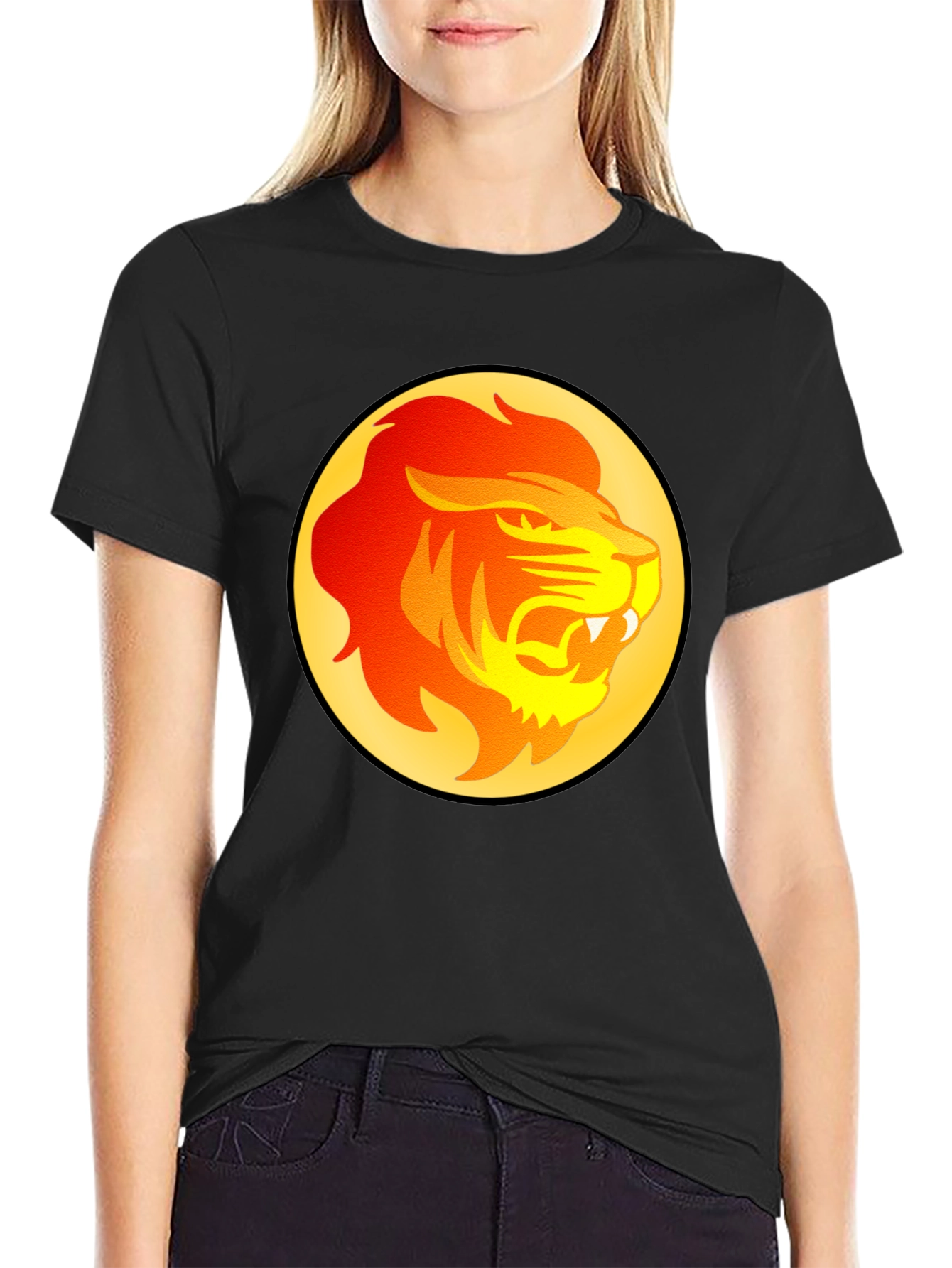 Lion Graphic Tee - Bold Animal Print T-Shirt
