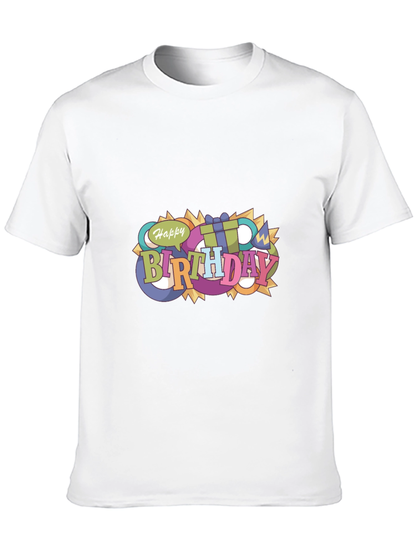 Happy Birthday Graphic Black T-Shirt