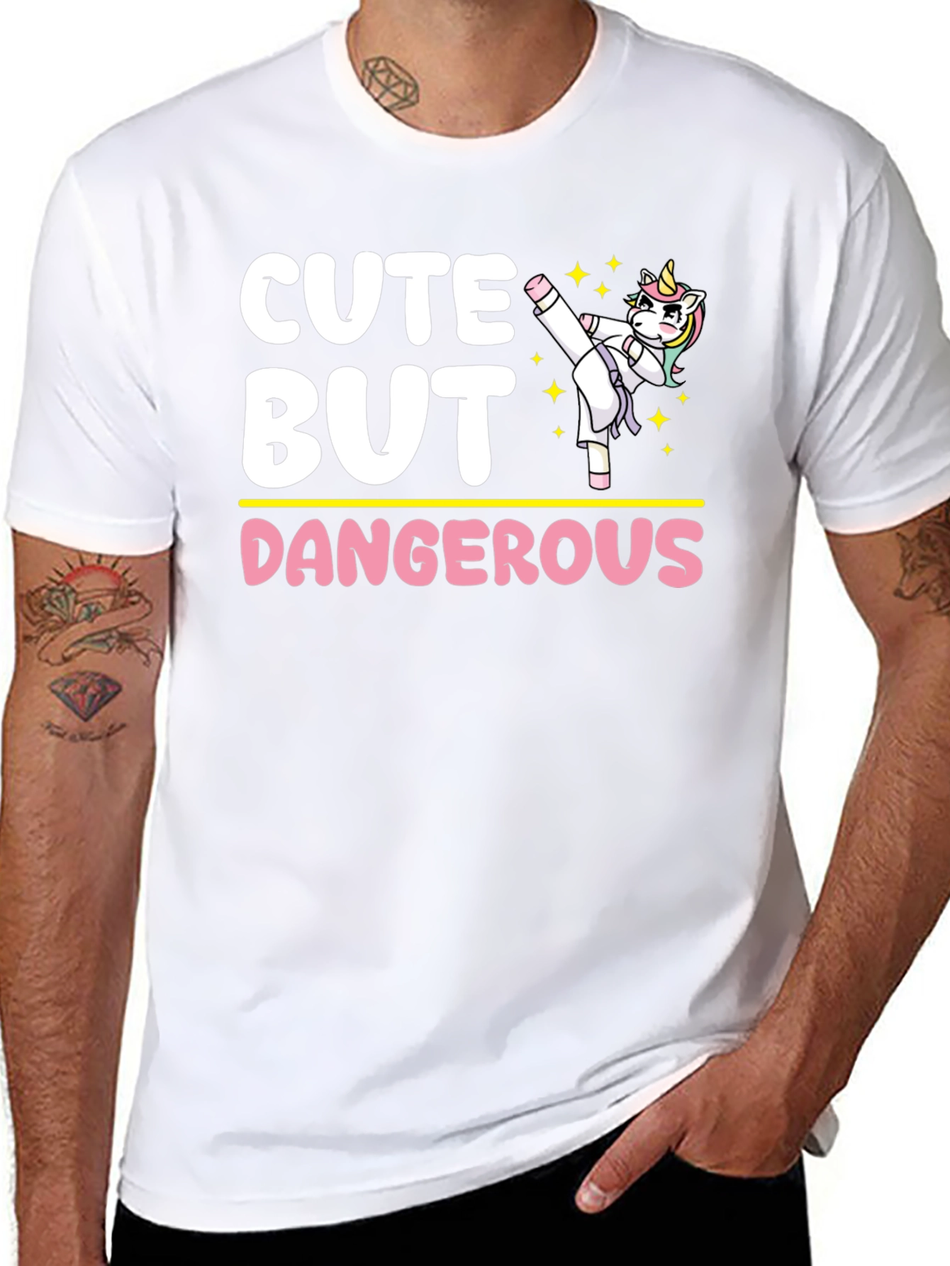 Cute But Dangerous Unicorn Karate T-Shirt