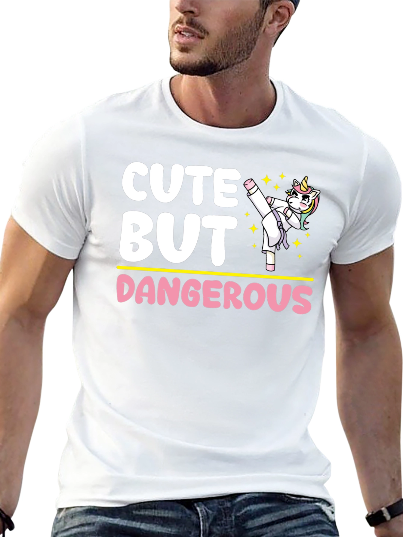 Cute But Dangerous Unicorn Karate T-Shirt