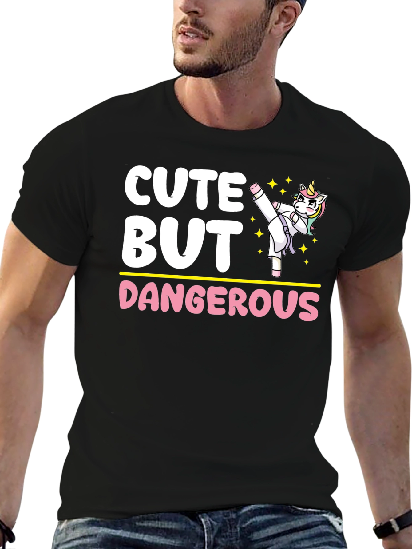 Cute But Dangerous Unicorn Karate T-Shirt