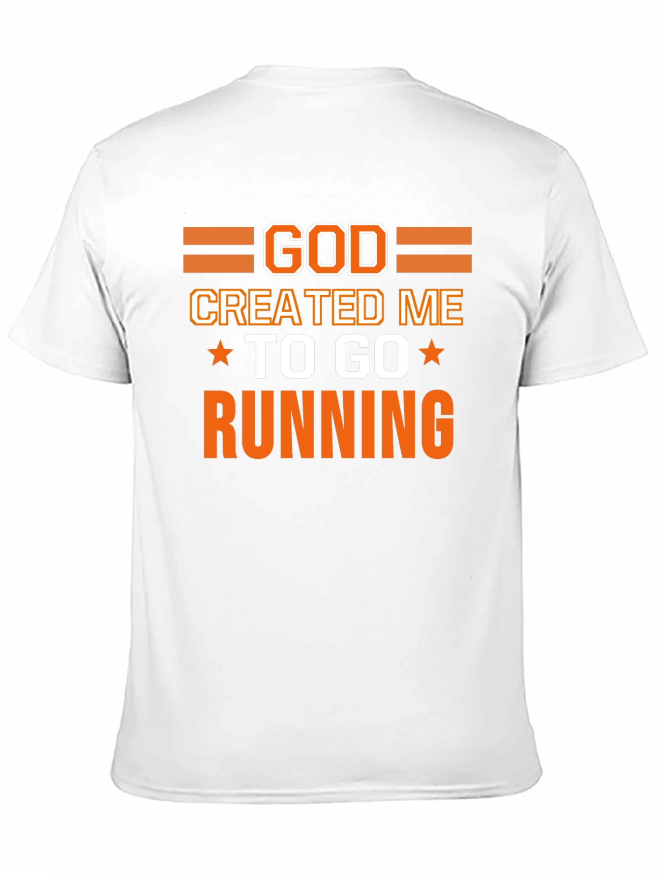 God Created Me To Go Running Black T-Shirt