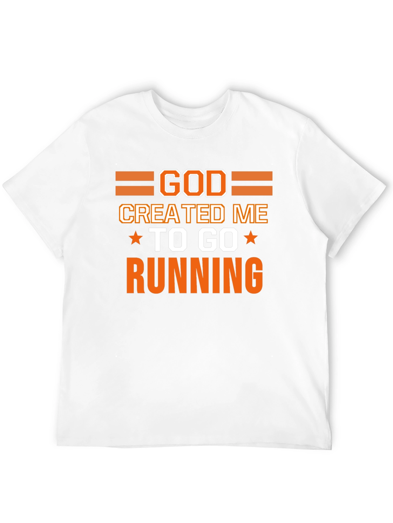 God Created Me To Go Running Black T-Shirt