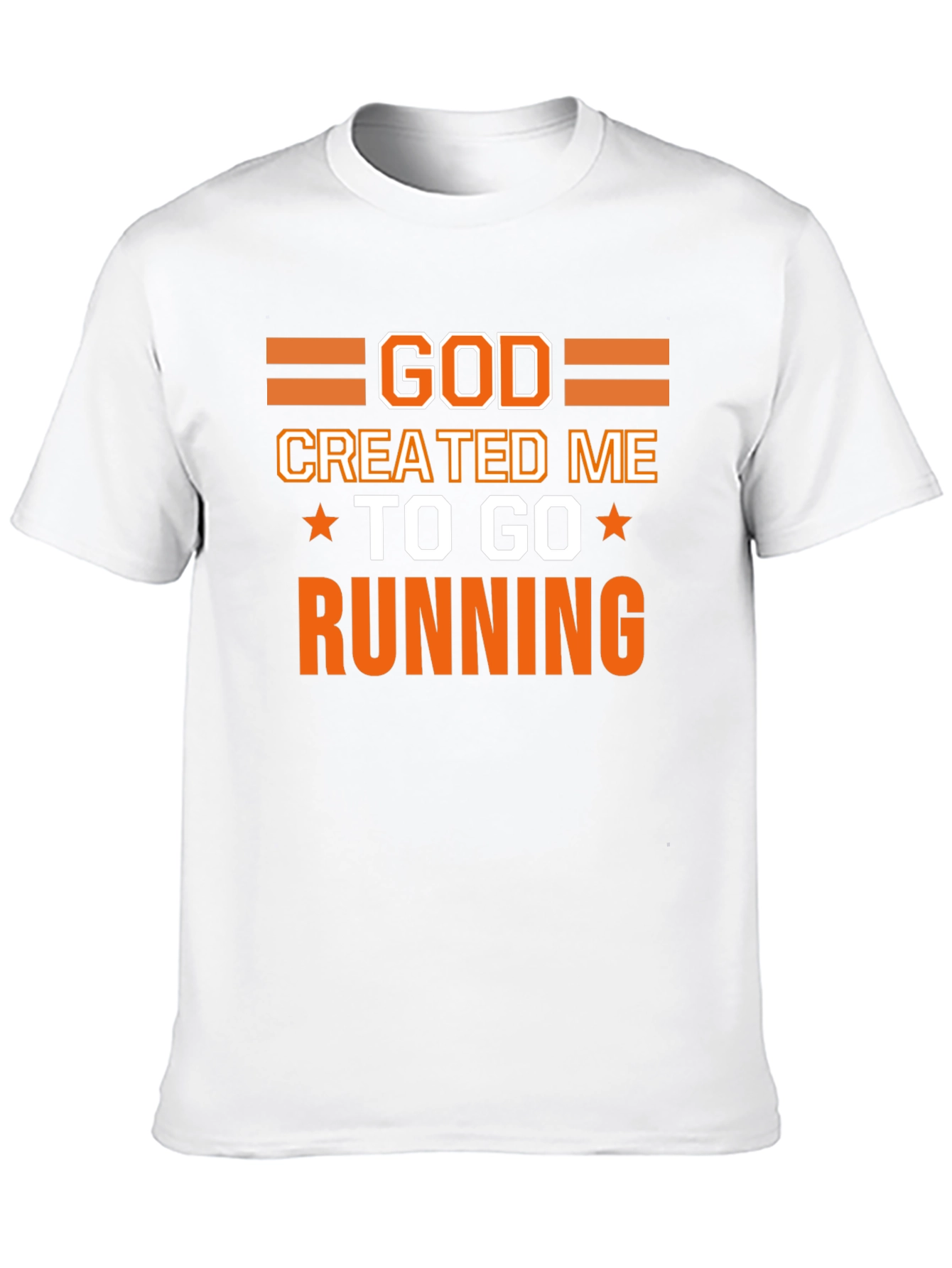 God Created Me To Go Running Black T-Shirt