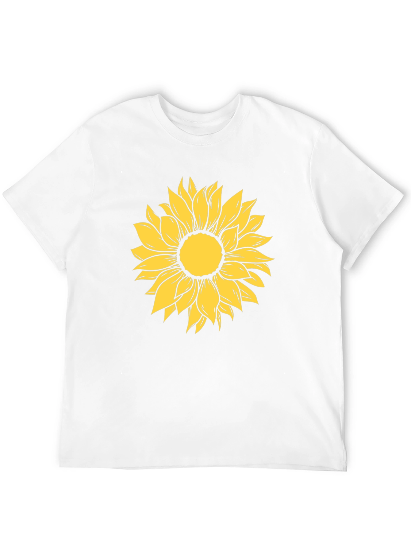 Sunflower Graphic Print Black T-Shirt