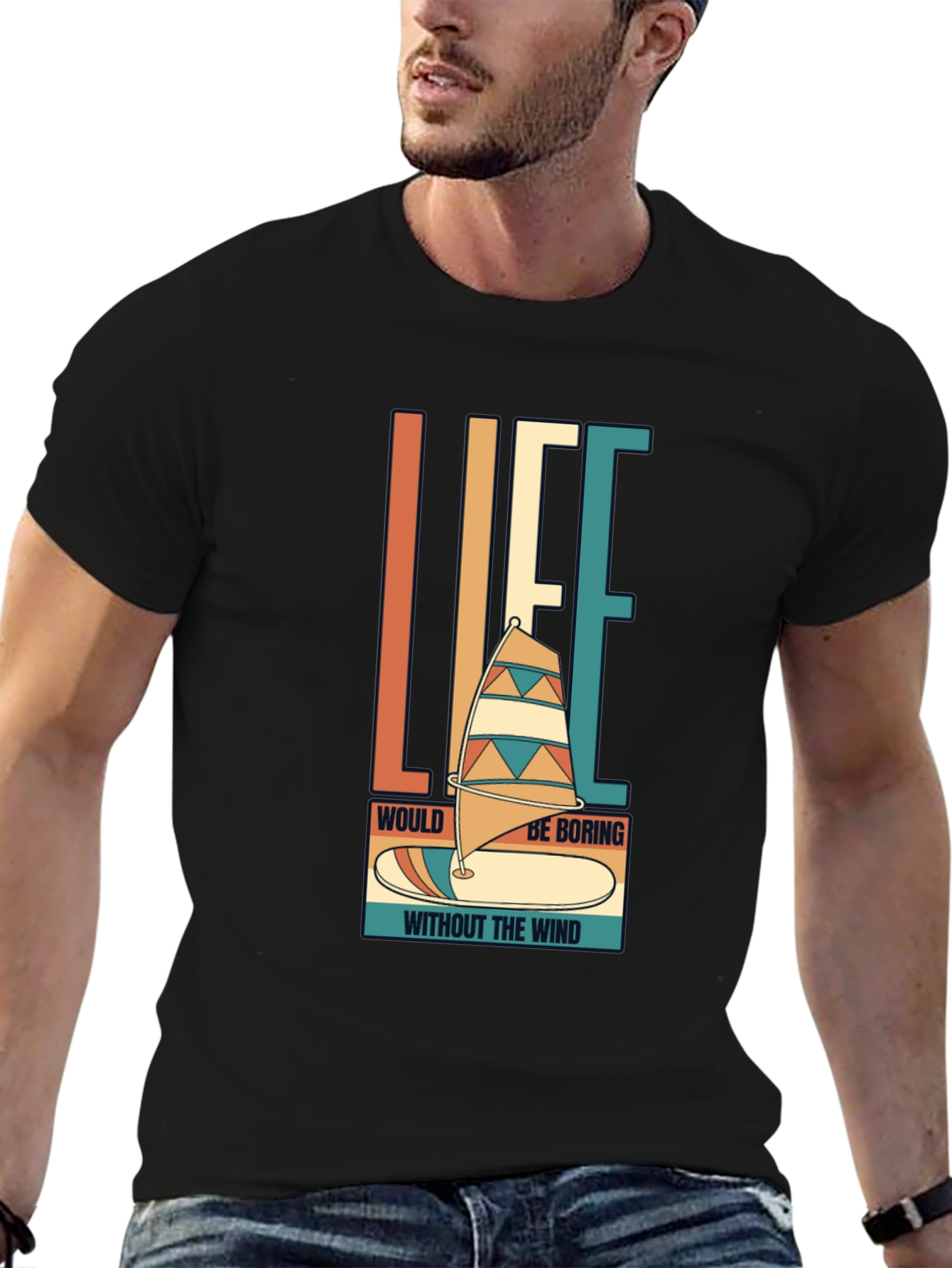 Windsurfing Life T-Shirt - Retro Style