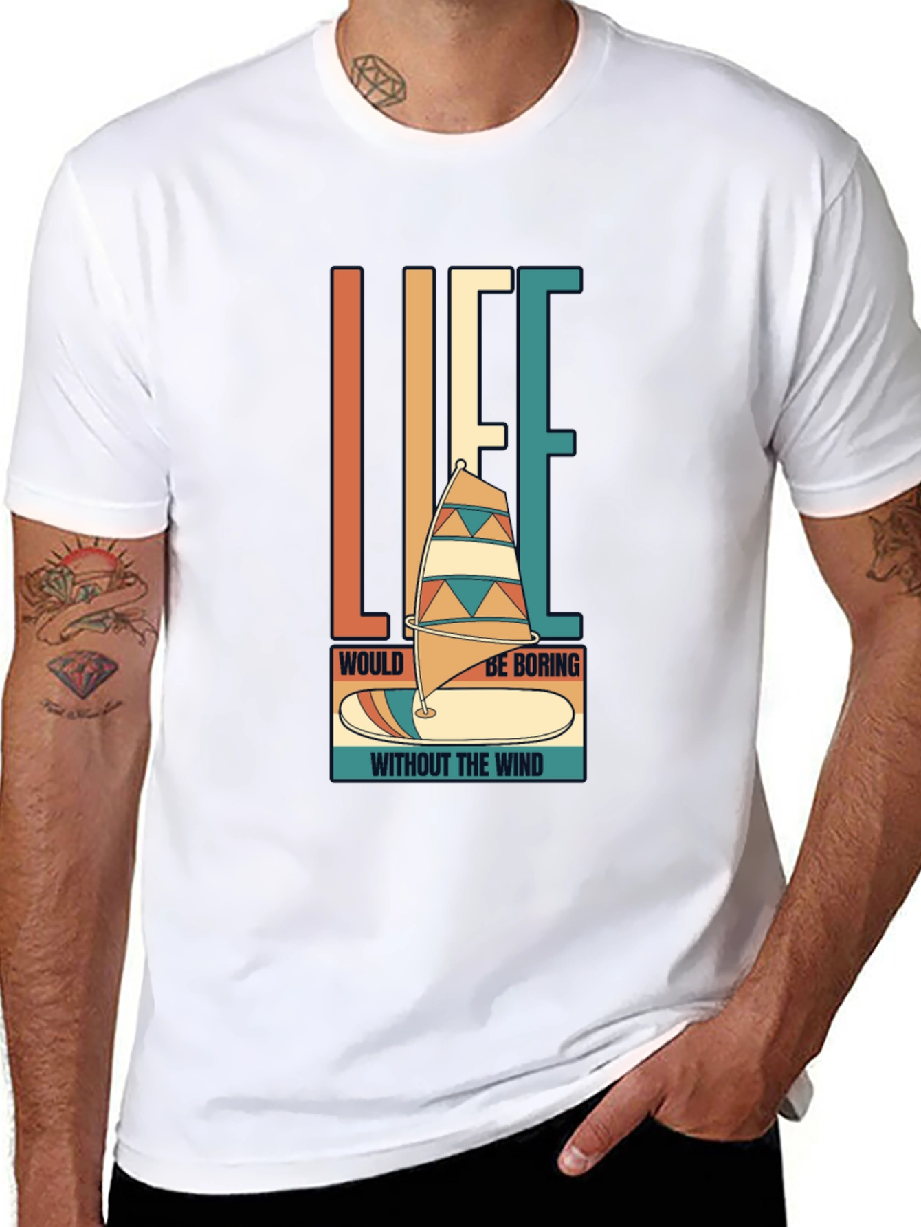 Windsurfing Life T-Shirt - Retro Style
