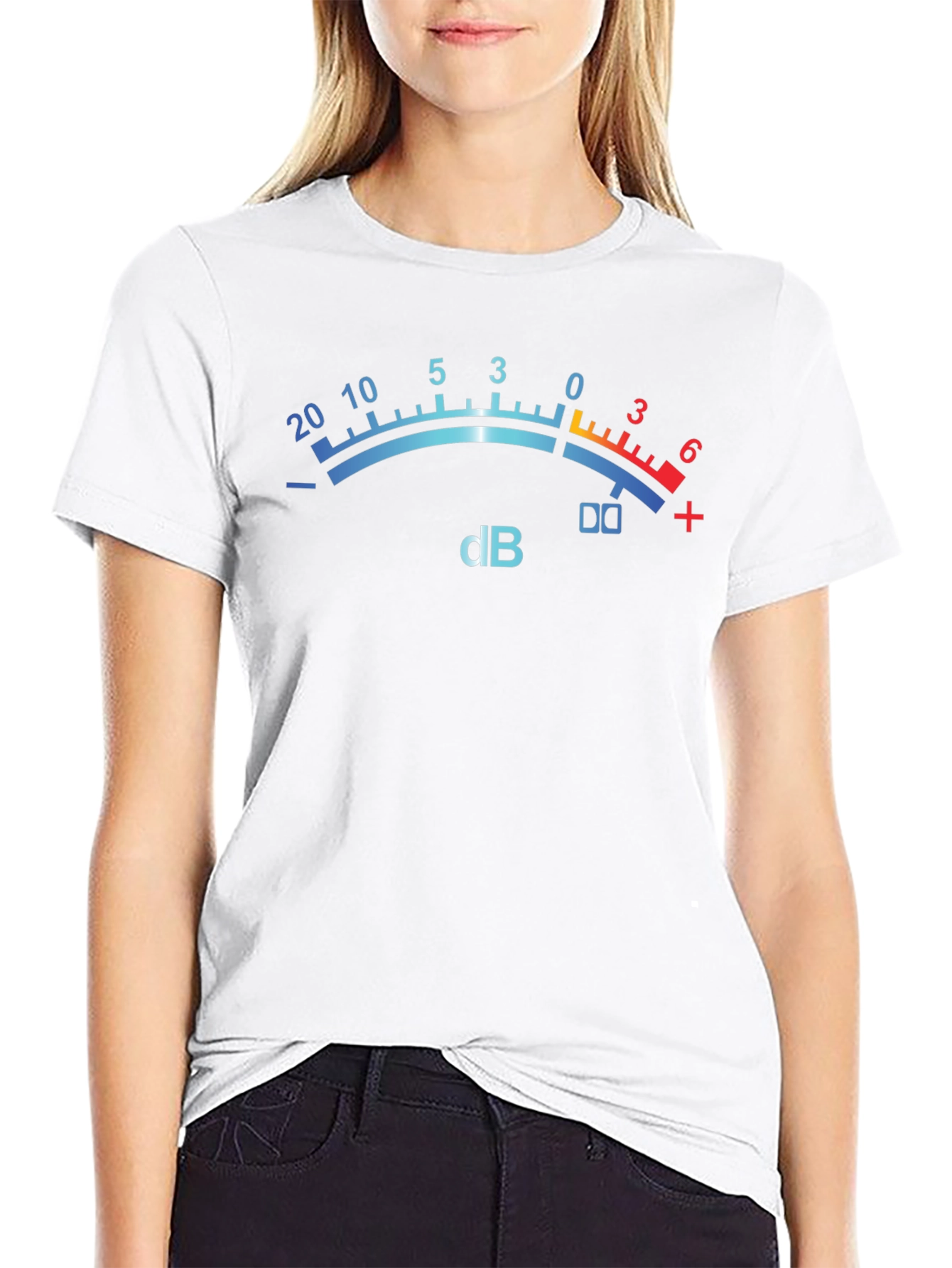 Decibel Meter Graphic Tee - Black Cotton Shirt