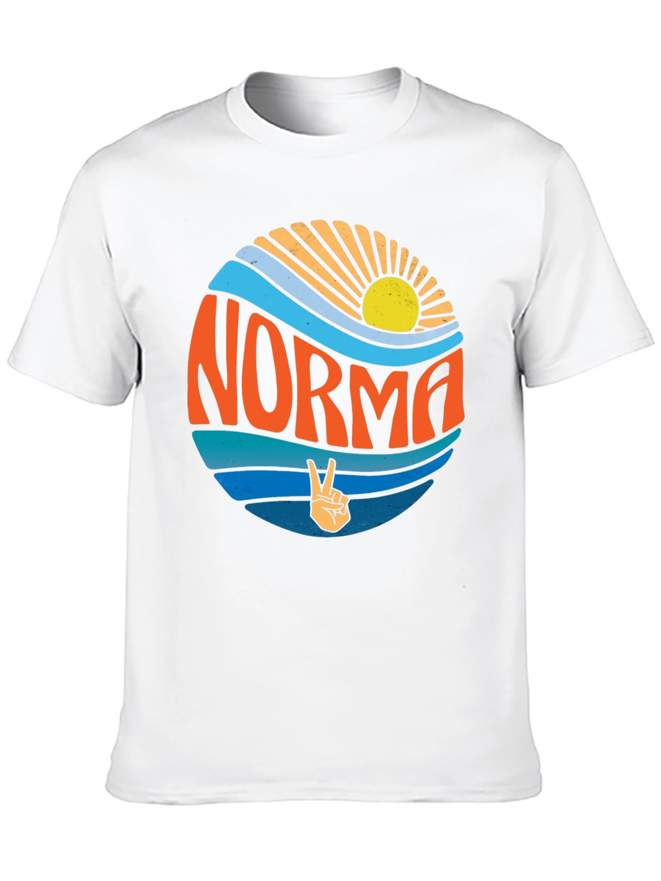 Norma Retro Beach T-Shirt - Peace Sign