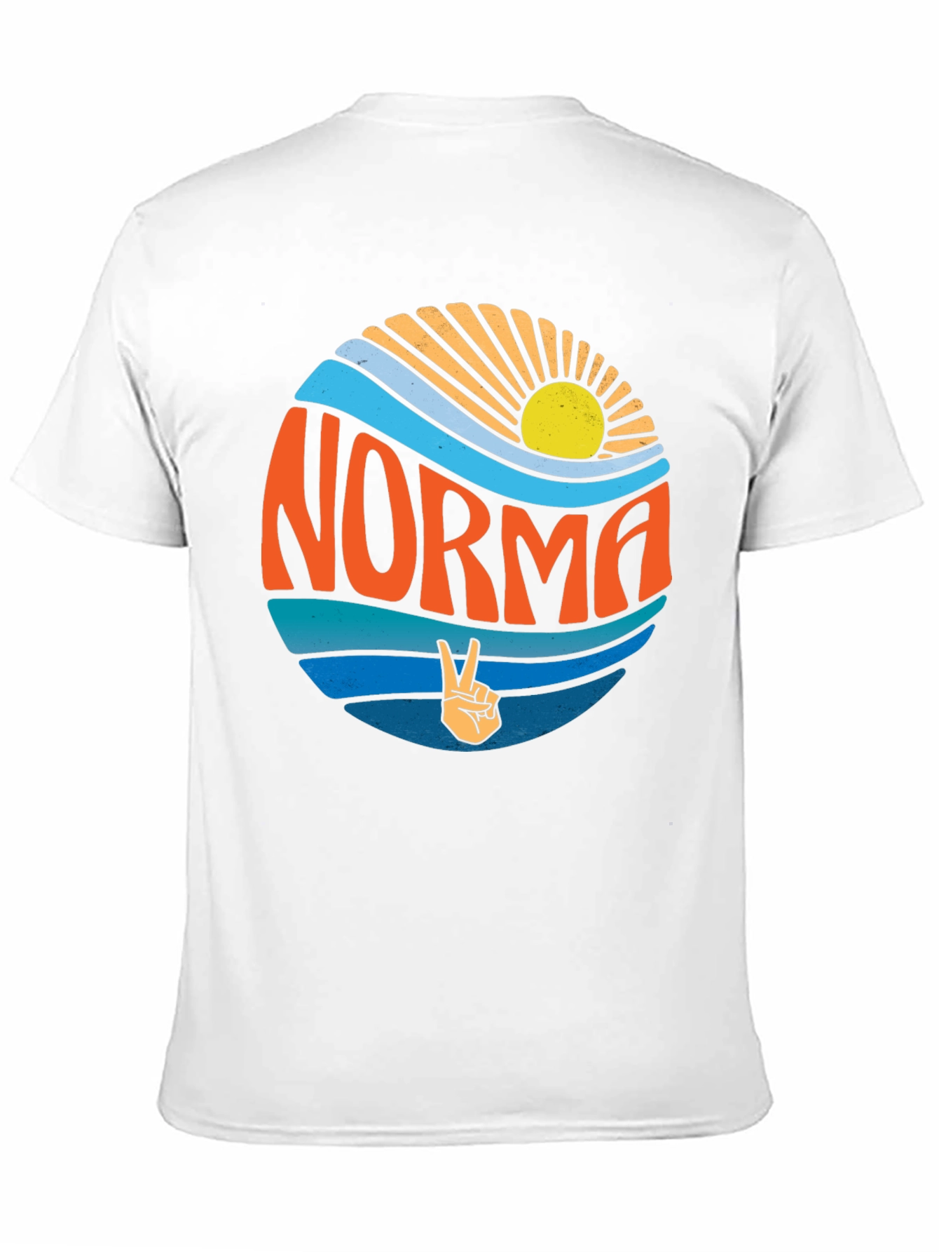 Norma Retro Beach T-Shirt - Peace Sign